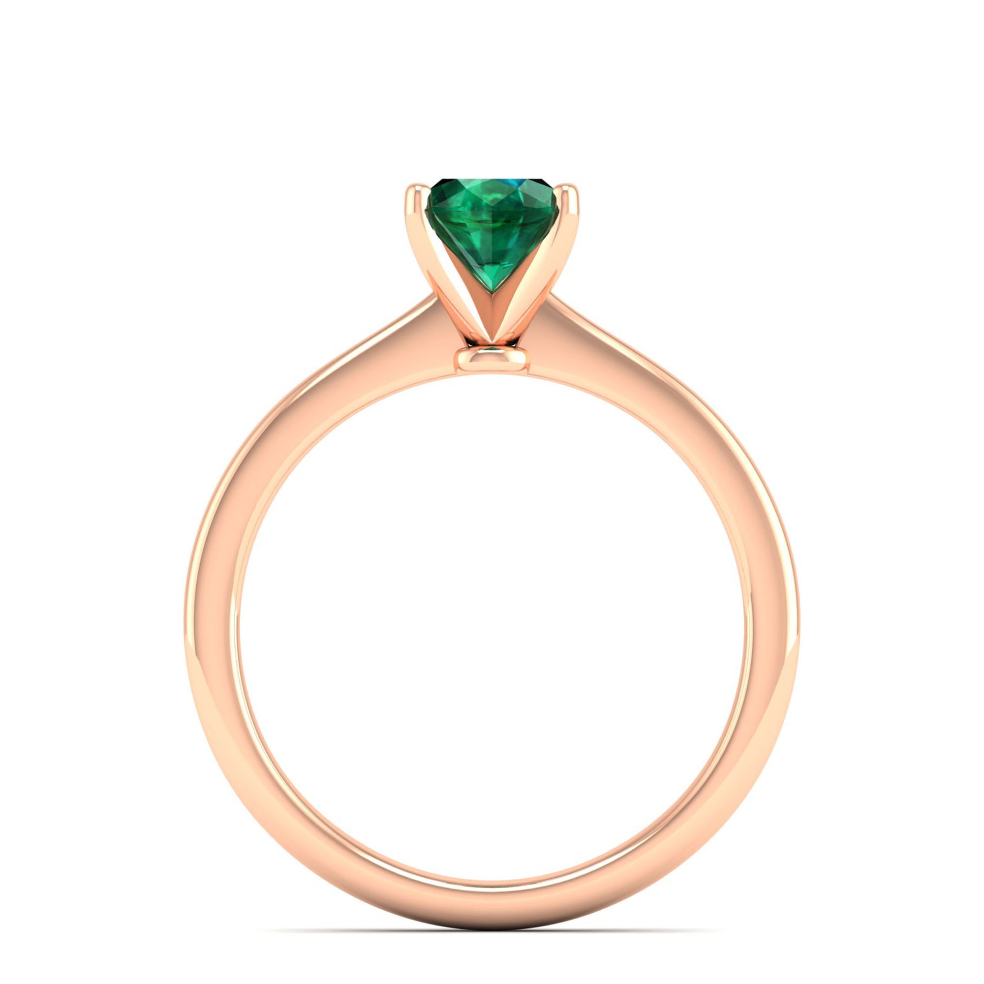 Celestar Oval Emerald Solitaire Ring 1.00 Carat