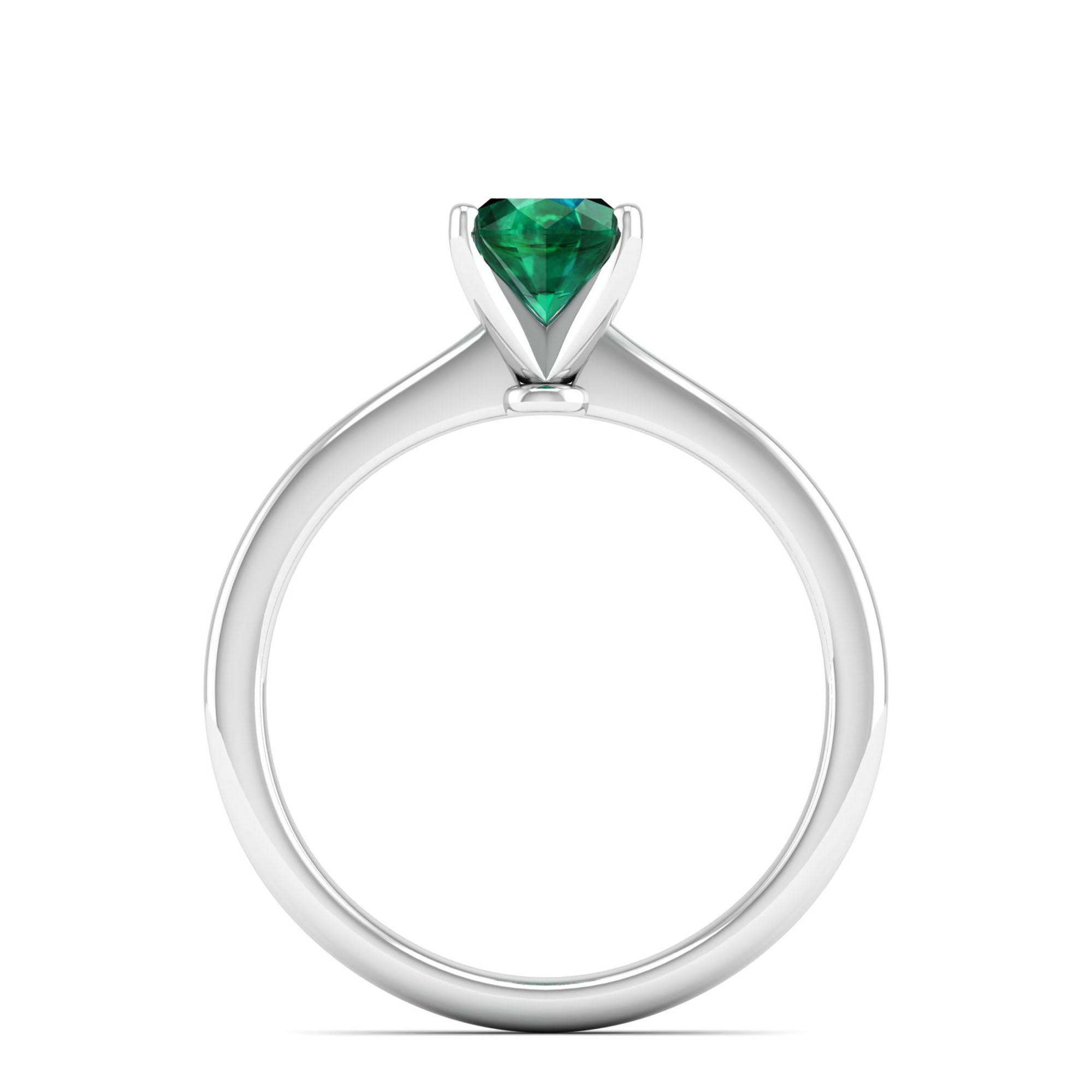 Celestar Oval Emerald Solitaire Ring 1.00 Carat
