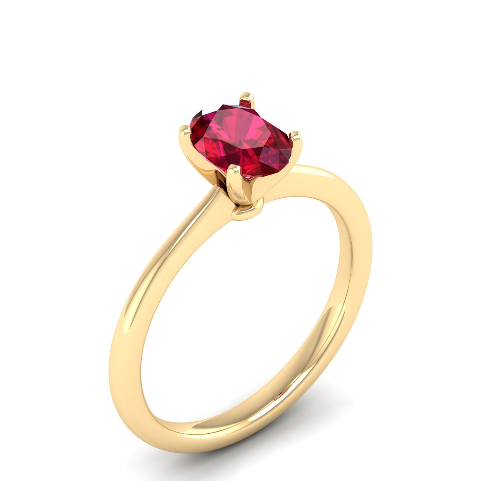 Celestar Oval Ruby Solitaire Ring 1.00 Carat
