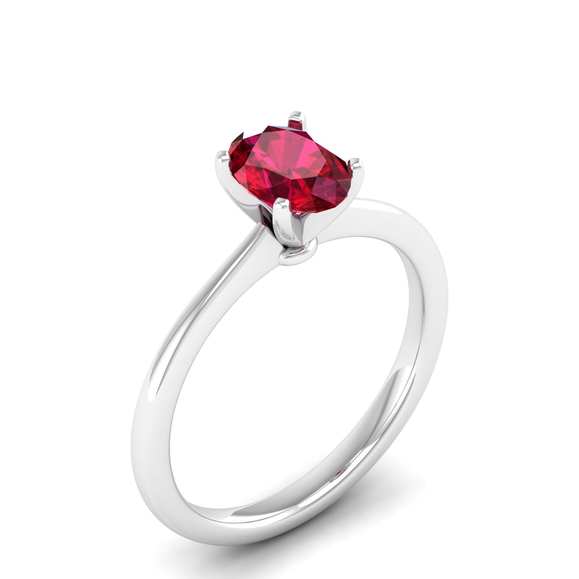 Celestar Oval Ruby Solitaire Ring 1.00 Carat
