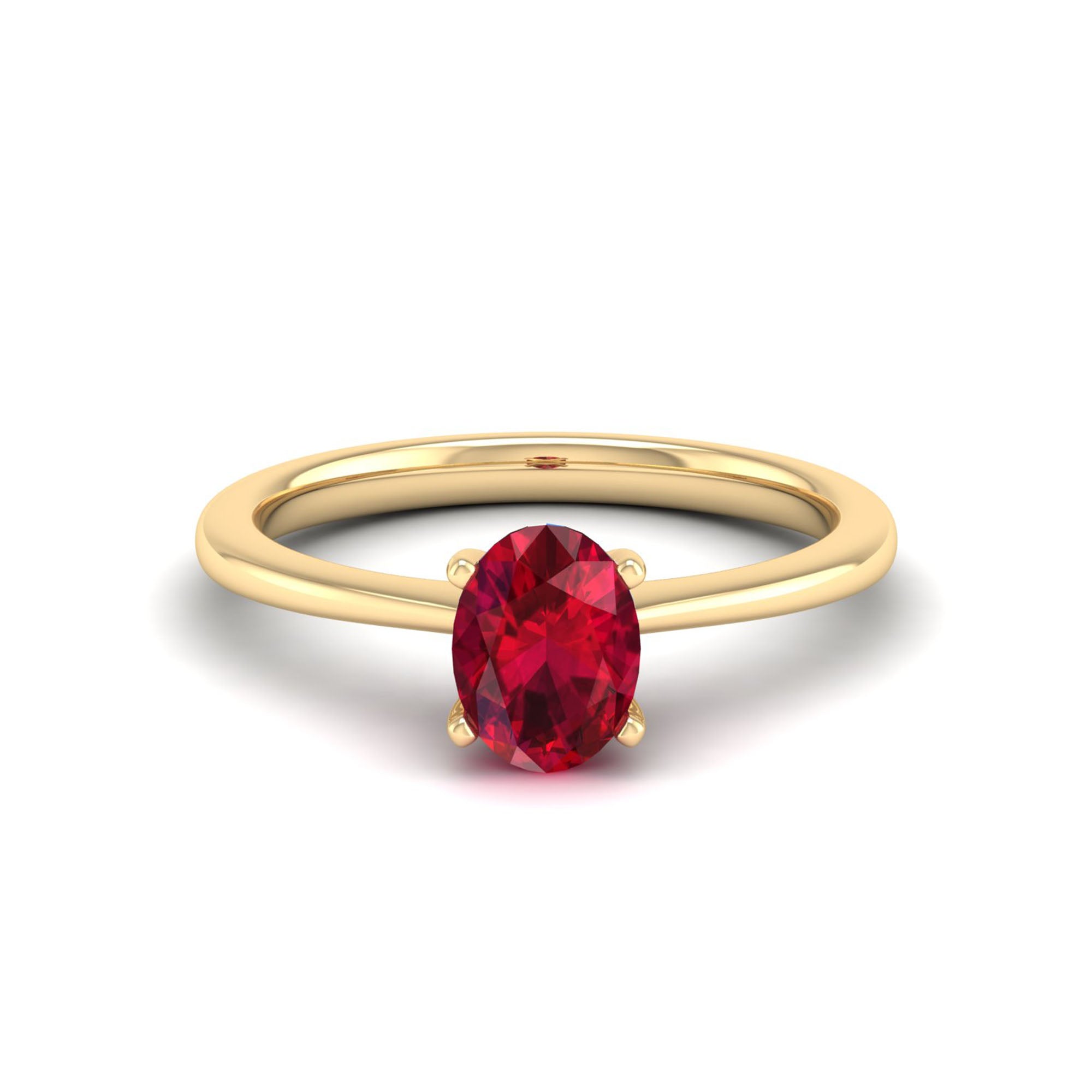 Celestar Oval Ruby Solitaire Ring 1.00 Carat