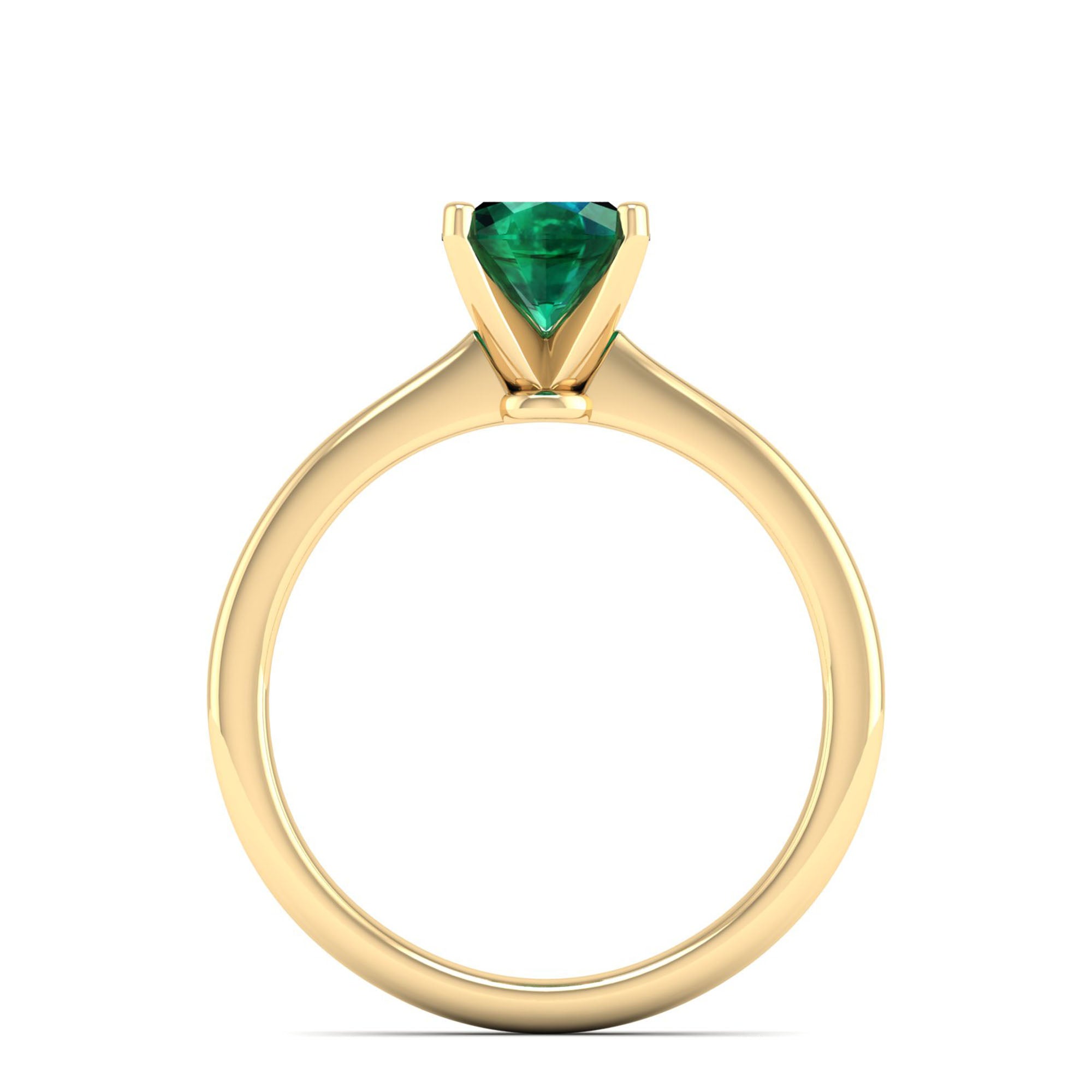 Celestar Classic Oval Emerald Solitaire Ring-1.5 Carat