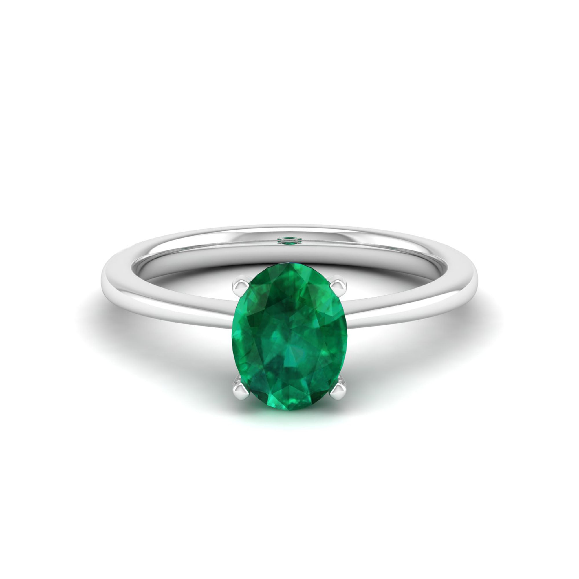 Celestar Classic Oval Emerald Solitaire Ring-1.5 Carat