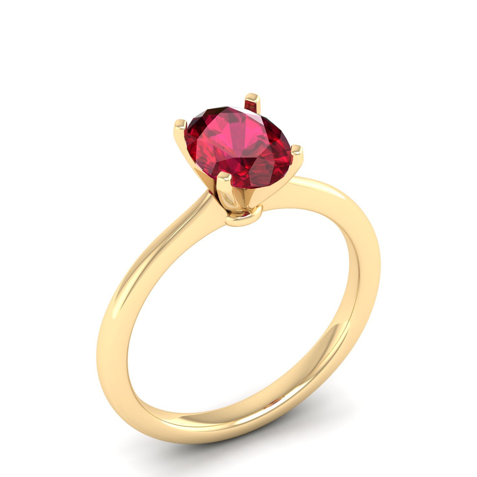 Celestar Classic Oval Ruby Solitaire Ring-1.5 Carat