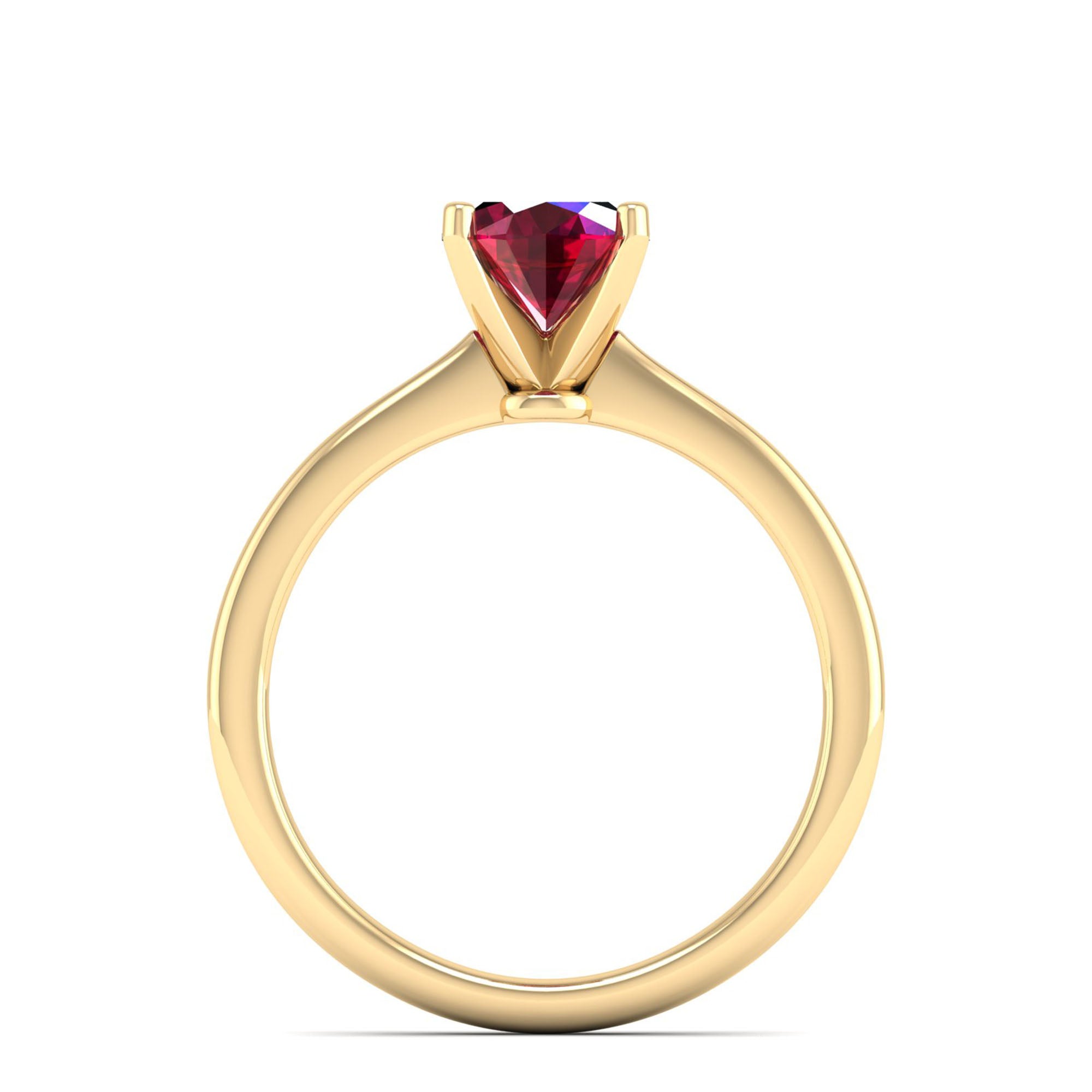 Celestar Classic Oval Ruby Solitaire Ring-1.5 Carat