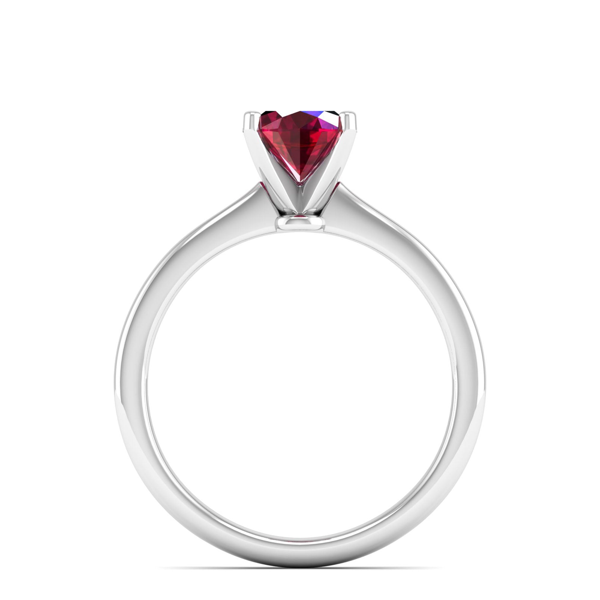 Celestar Classic Oval Ruby Solitaire Ring-1.5 Carat