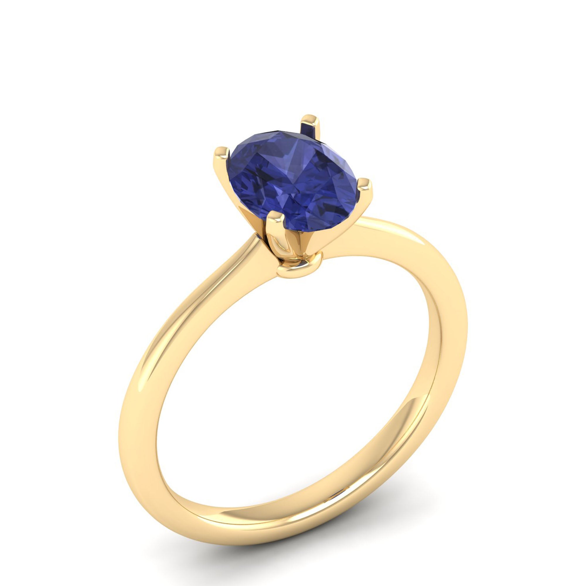 Celestar Classic Oval Tanzanite Solitaire Ring-1.5 Carat