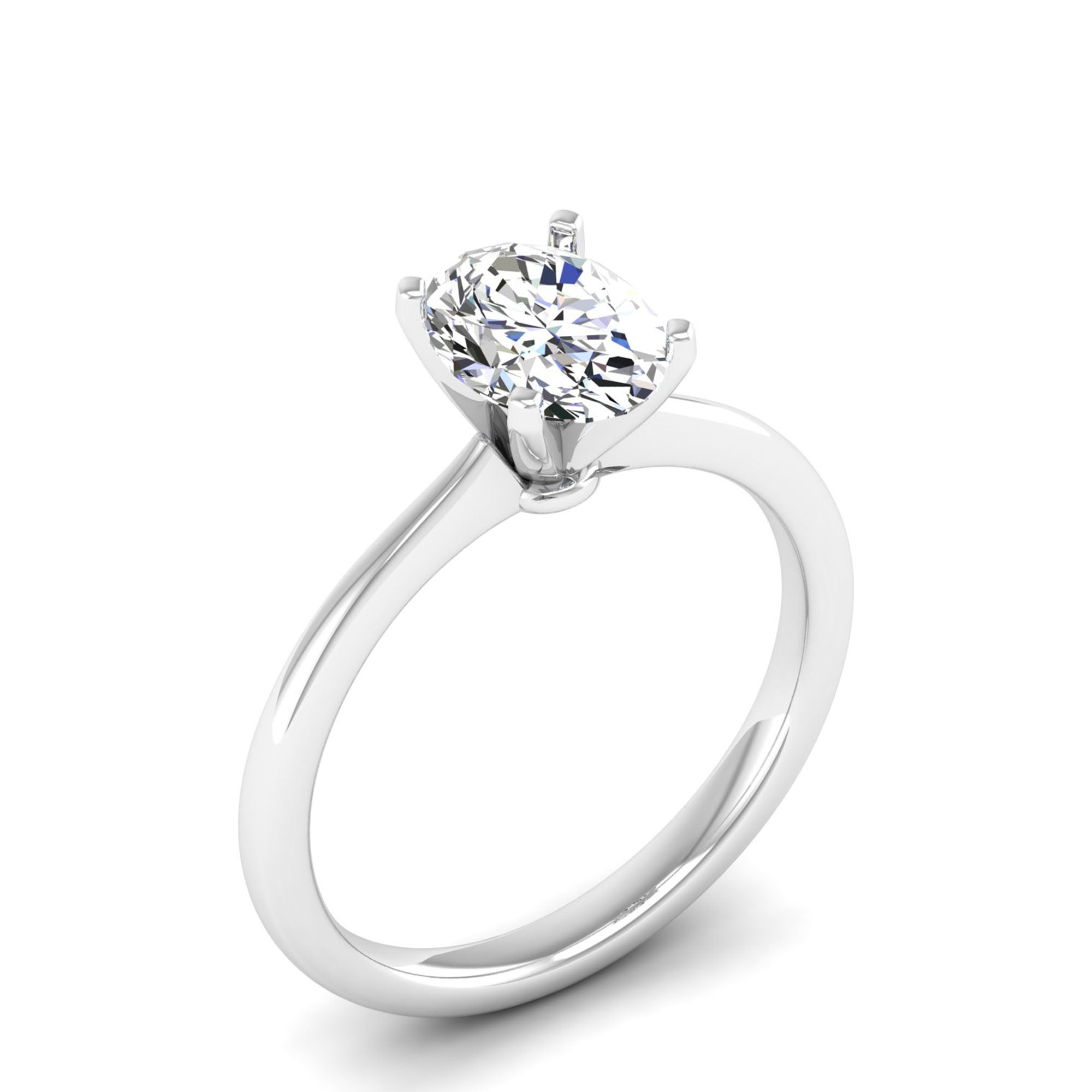 Celestar Classic Oval Solitaire Ring-1.5 Carat