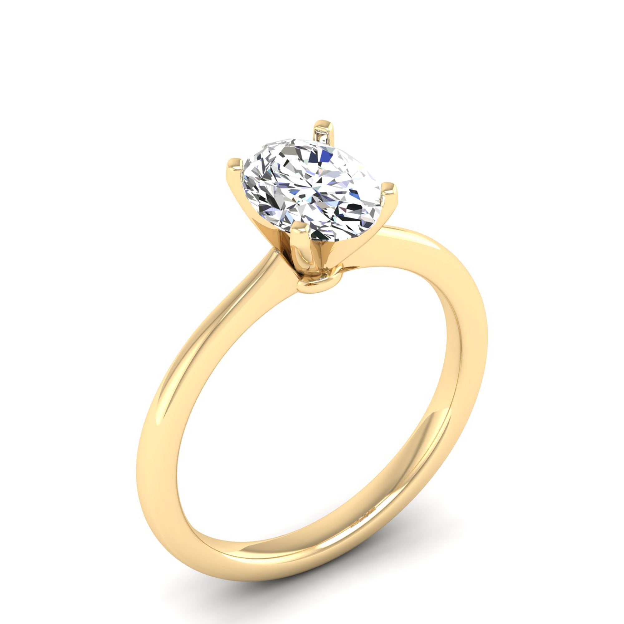Celestar Classic Oval Solitaire Ring-1.5 Carat