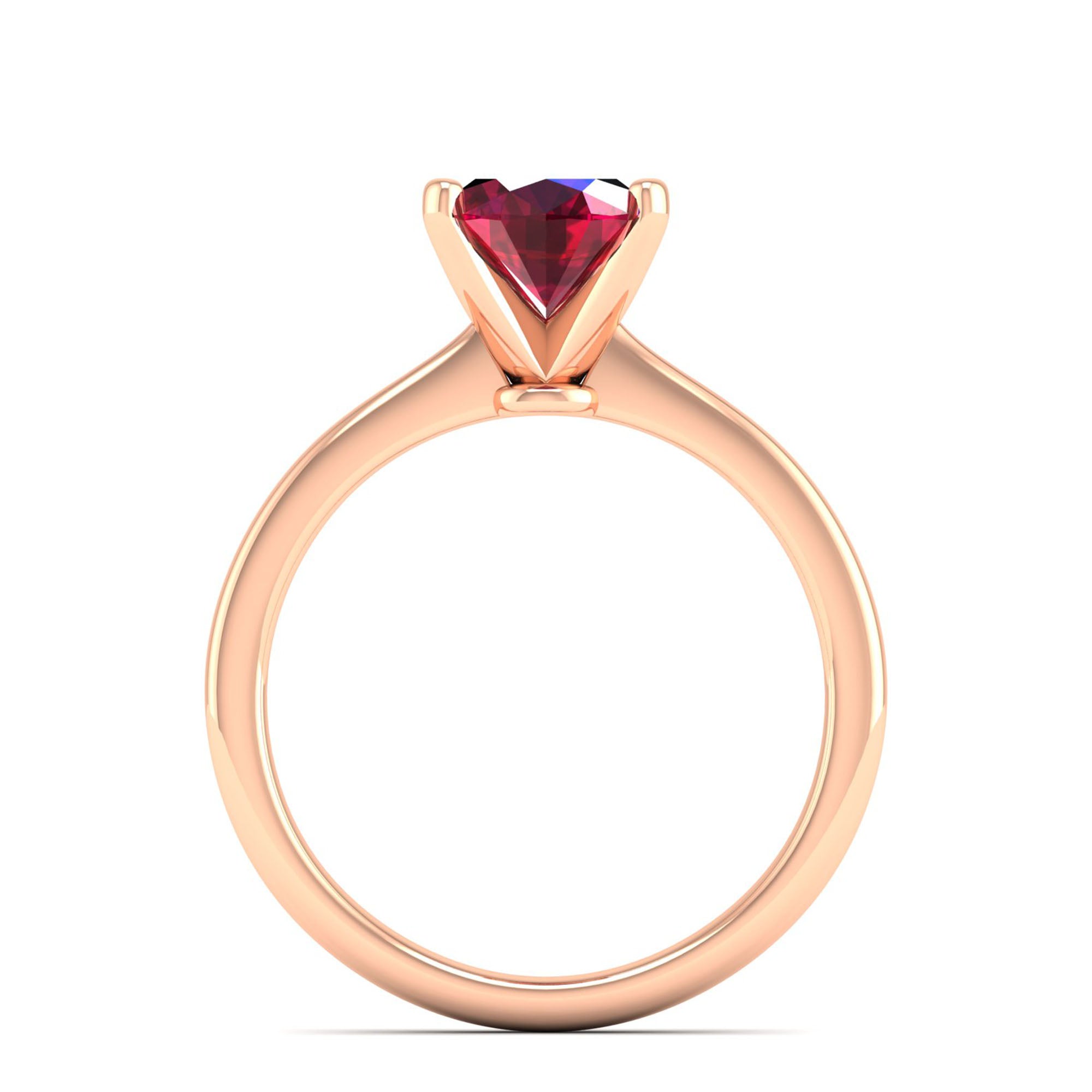 Celestar Classic Oval Ruby Solitaire Ring 2.0 Carat