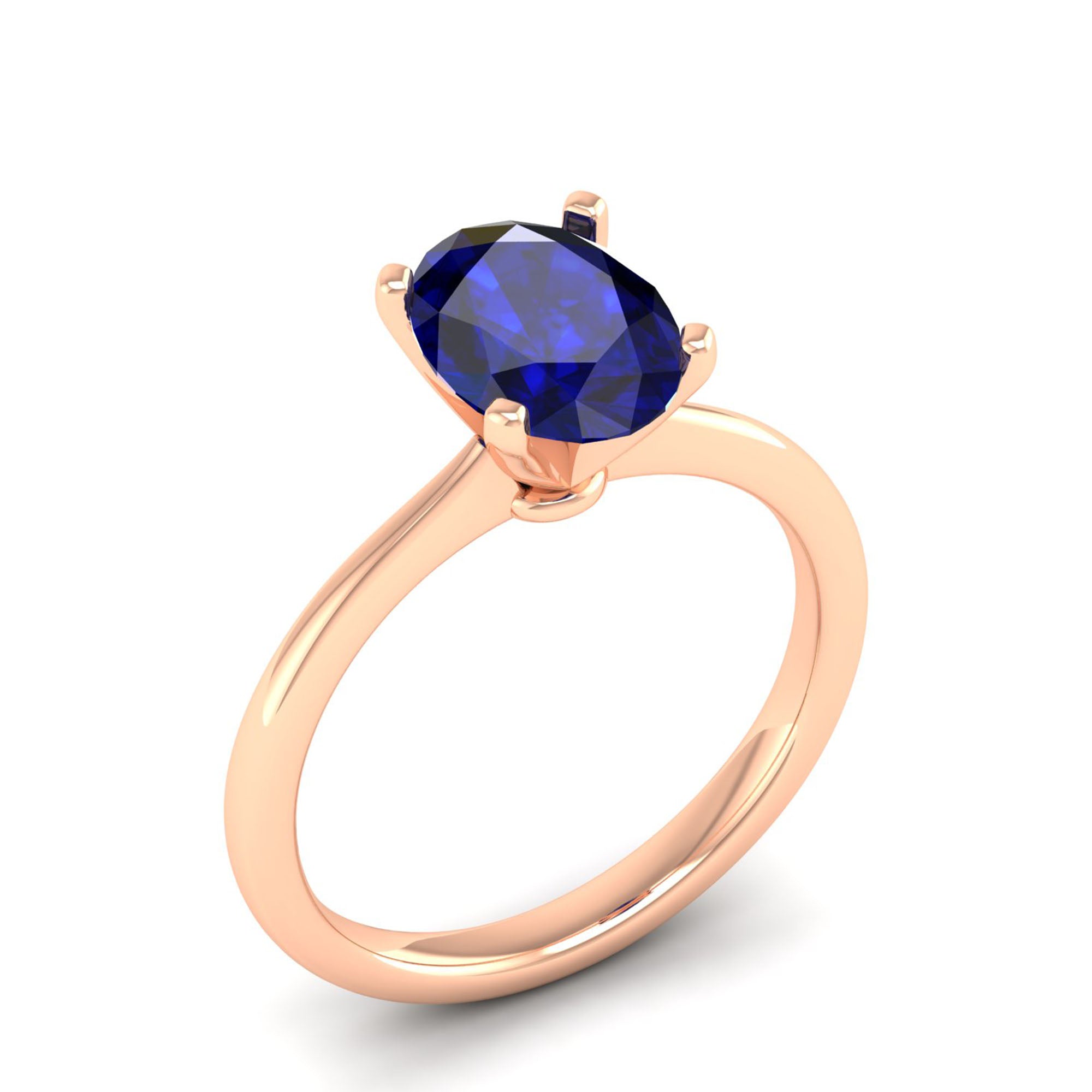 Celestar Classic Oval Sapphire Solitaire Ring 2.0 Carat