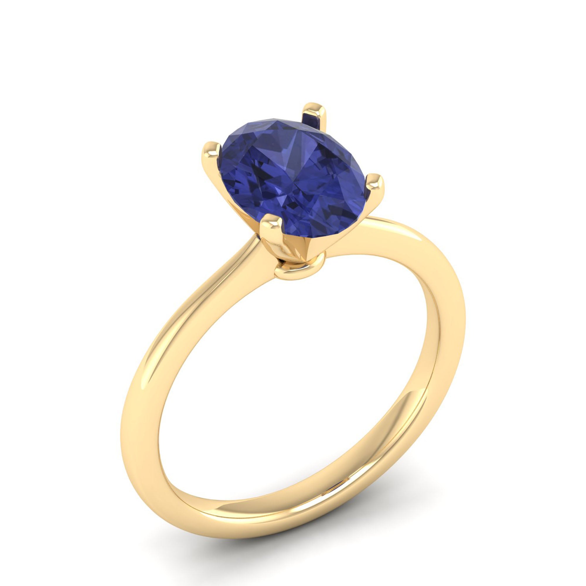Celestar Classic Oval Tanzanite Solitaire Ring 2.0 Carat