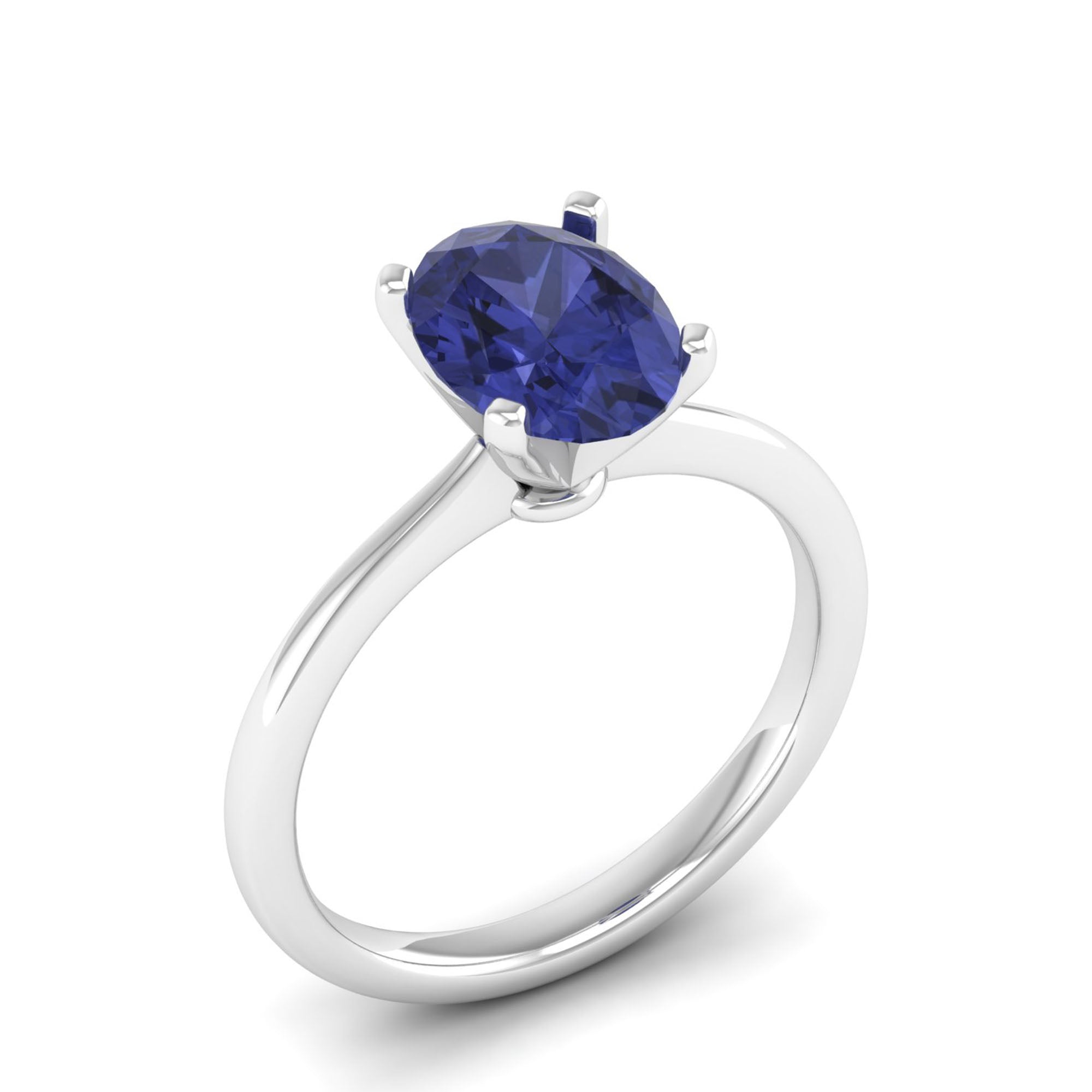 Celestar Classic Oval Tanzanite Solitaire Ring 2.0 Carat