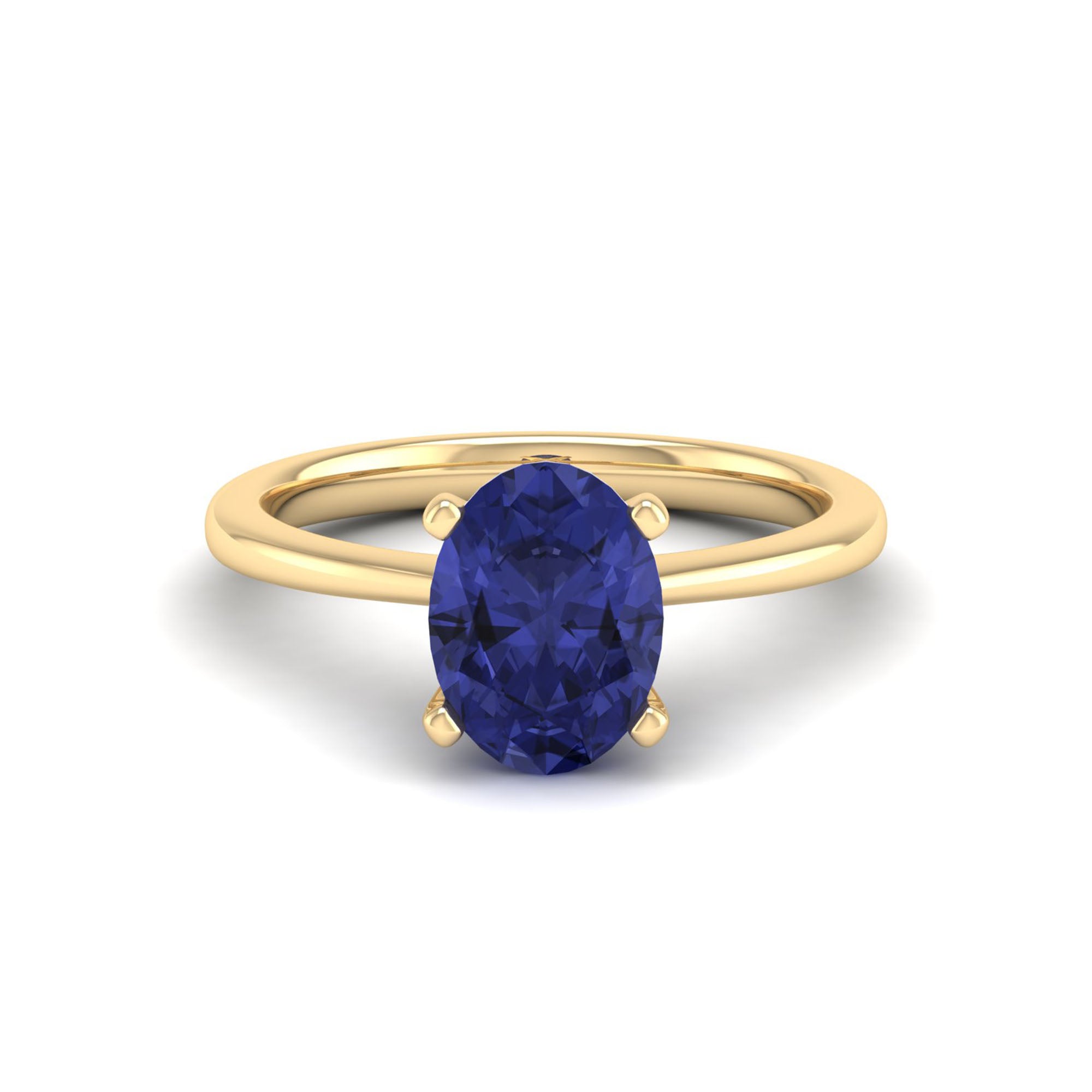 Celestar Classic Oval Tanzanite Solitaire Ring 2.0 Carat