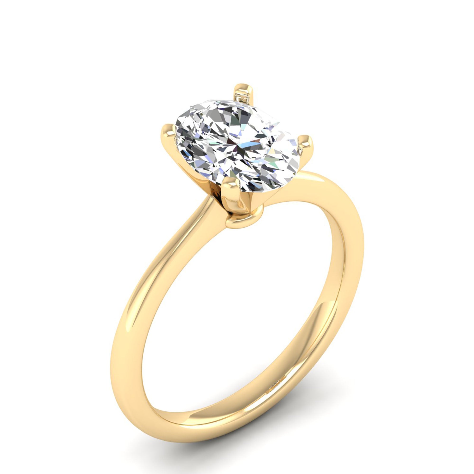 Celestar Classic Oval Solitaire Ring 2.0 Carat