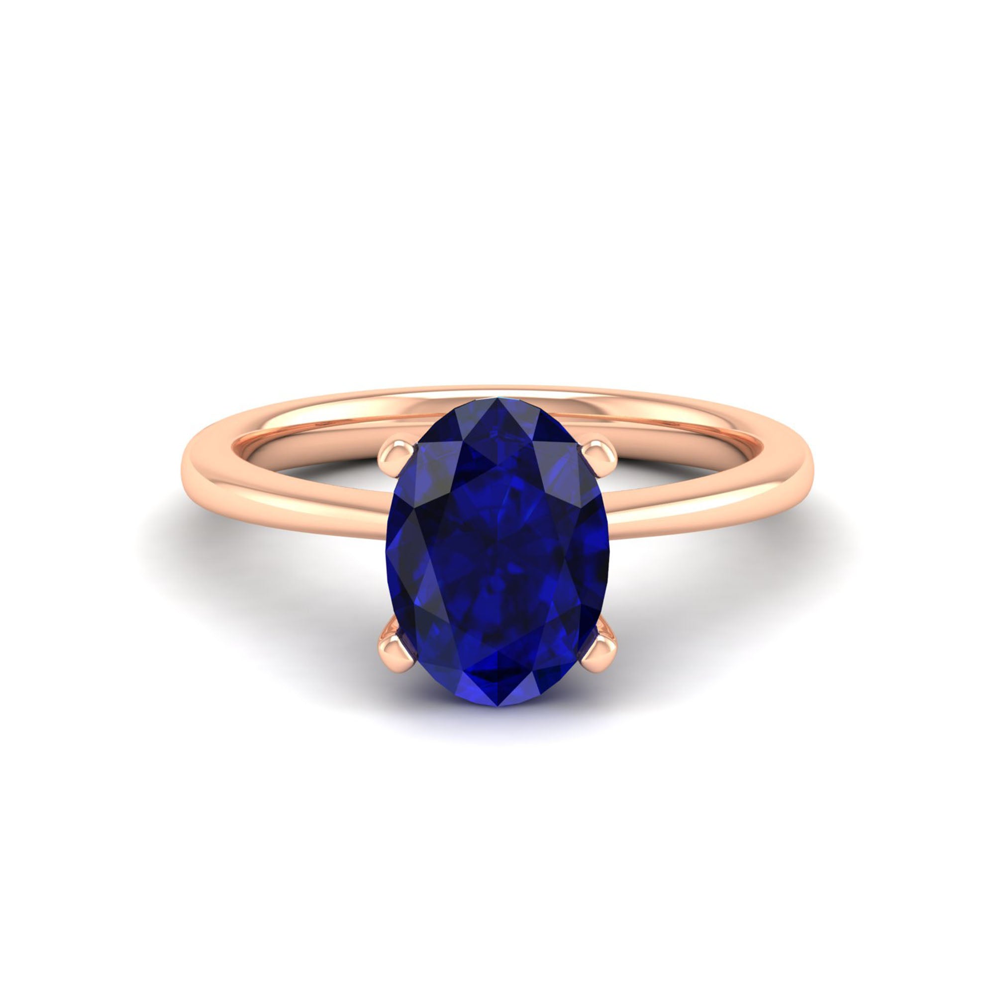 Celestar Classic Oval Sapphire Solitaire Ring 2.50 Carat