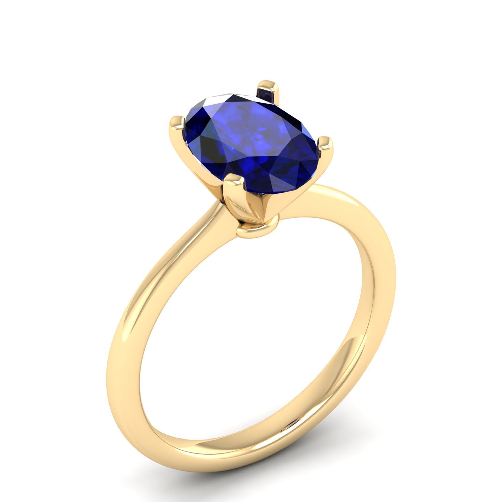 Celestar Classic Oval Sapphire Solitaire Ring 2.50 Carat