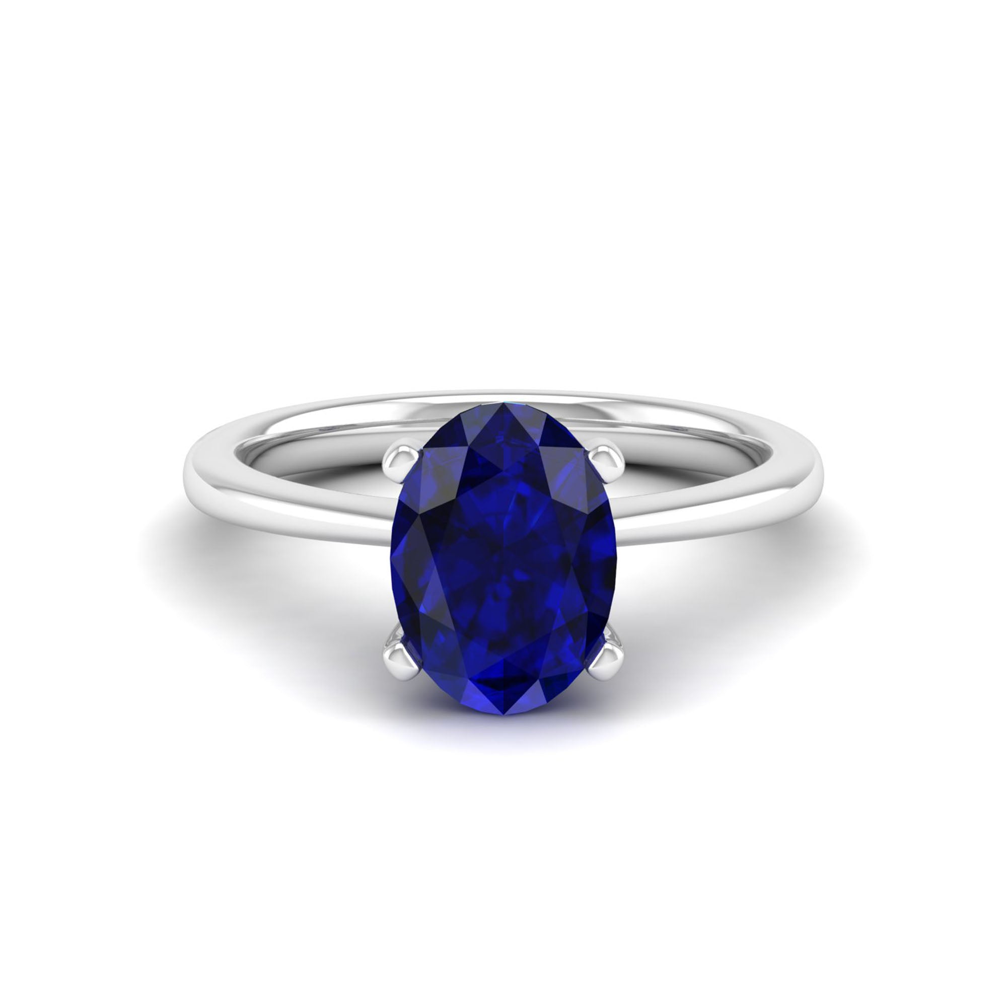Celestar Classic Oval Sapphire Solitaire Ring 2.50 Carat