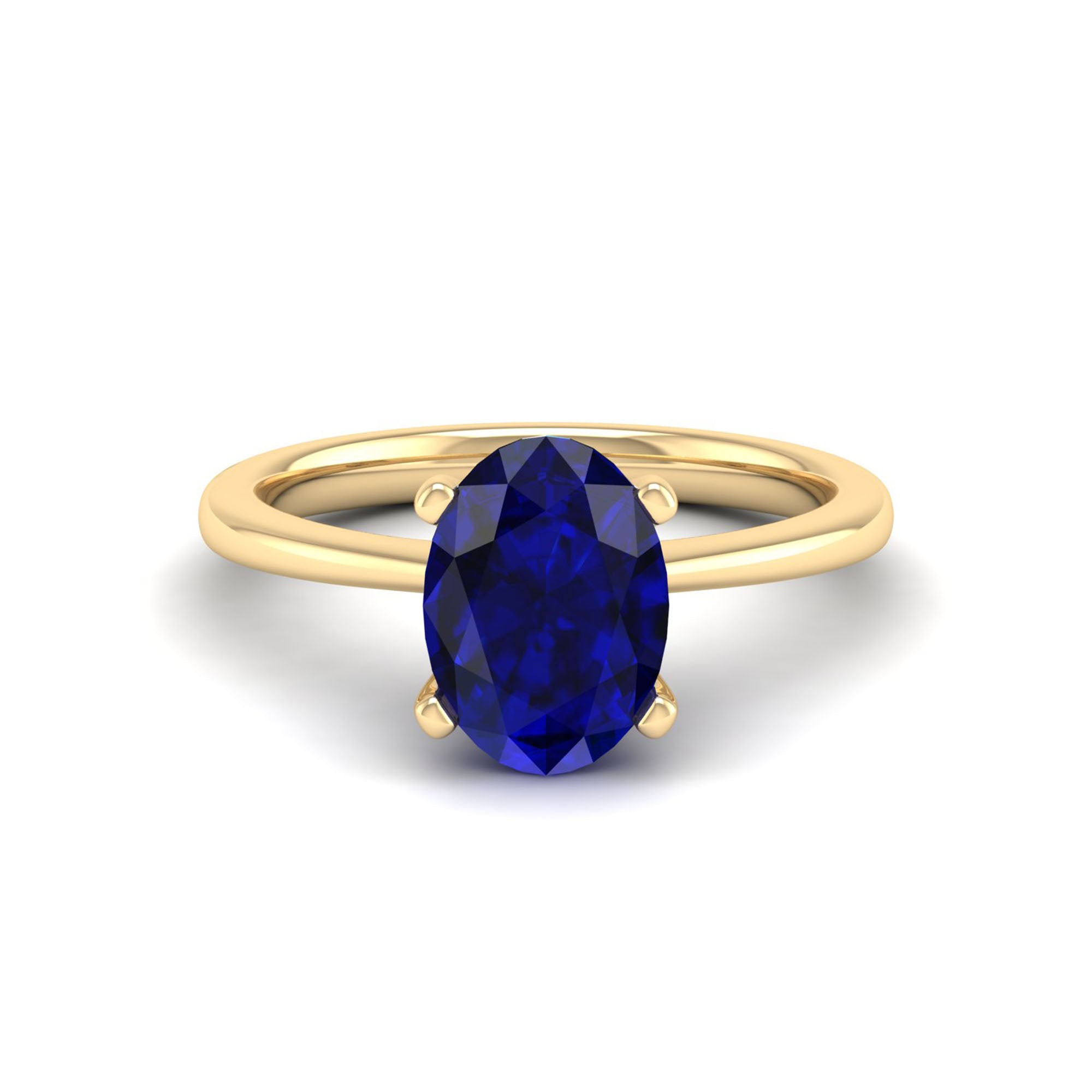 Celestar Classic Oval Sapphire Solitaire Ring 2.50 Carat