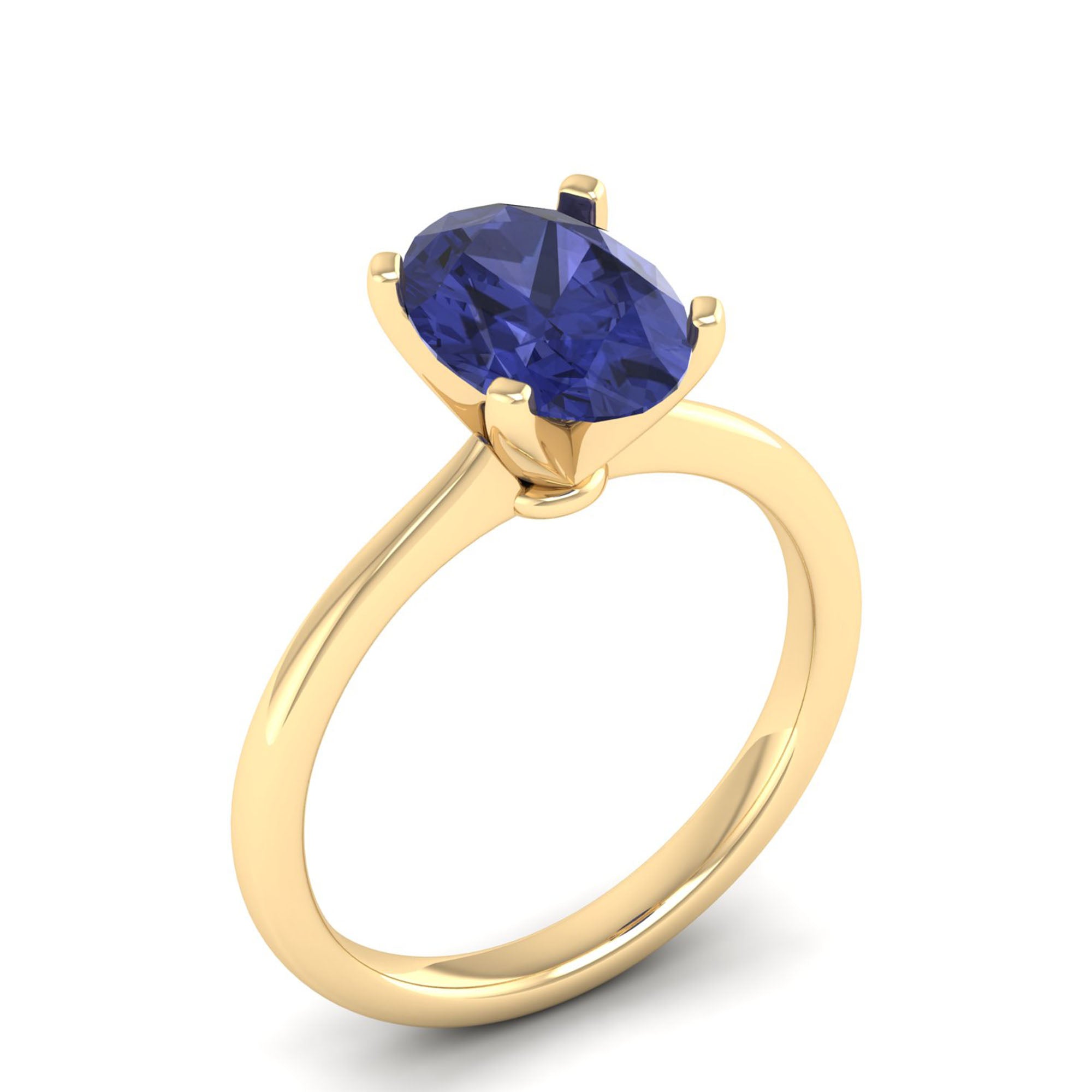 Celestar Classic Oval Tanzanite Solitaire Ring 2.50 Carat