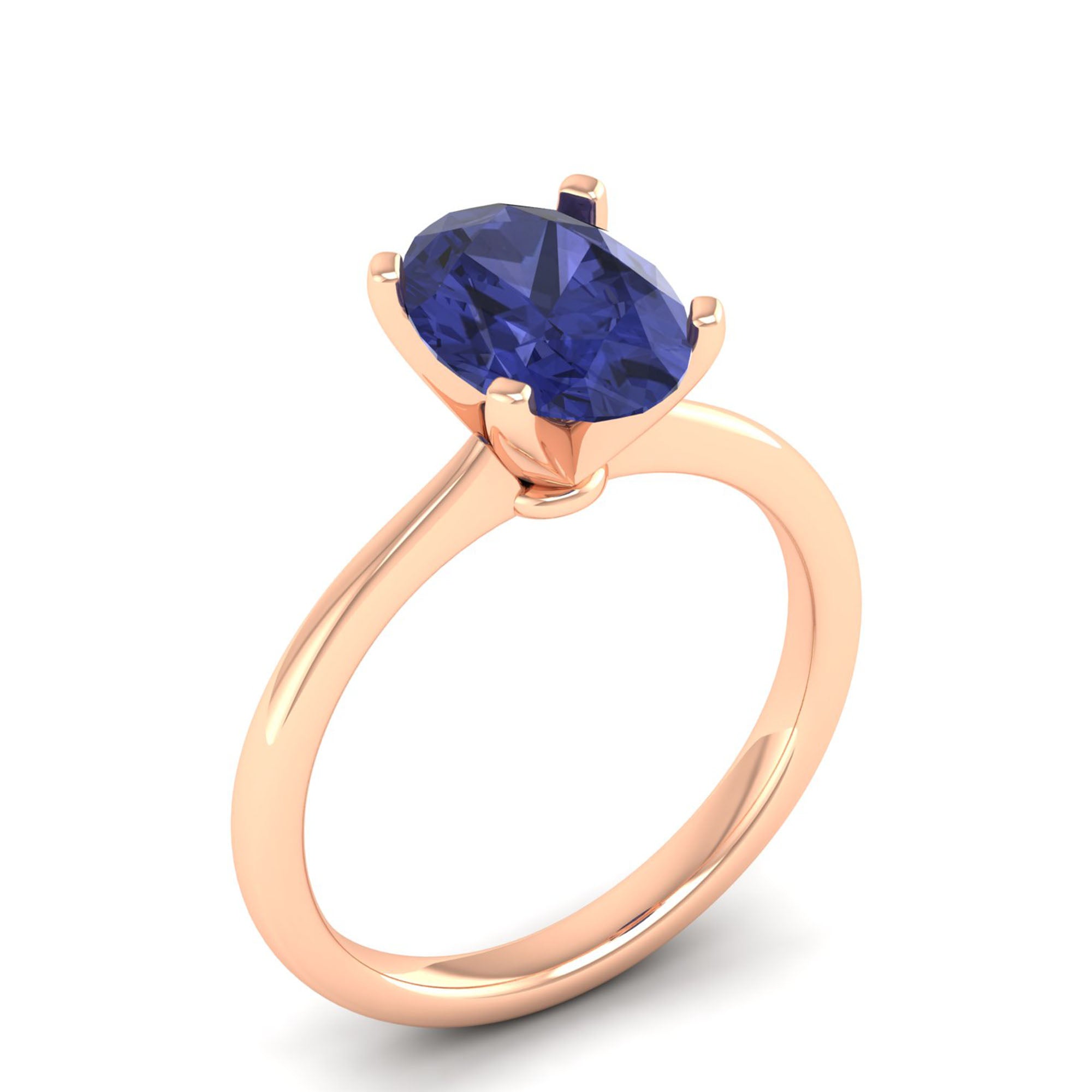 Celestar Classic Oval Tanzanite Solitaire Ring 2.50 Carat