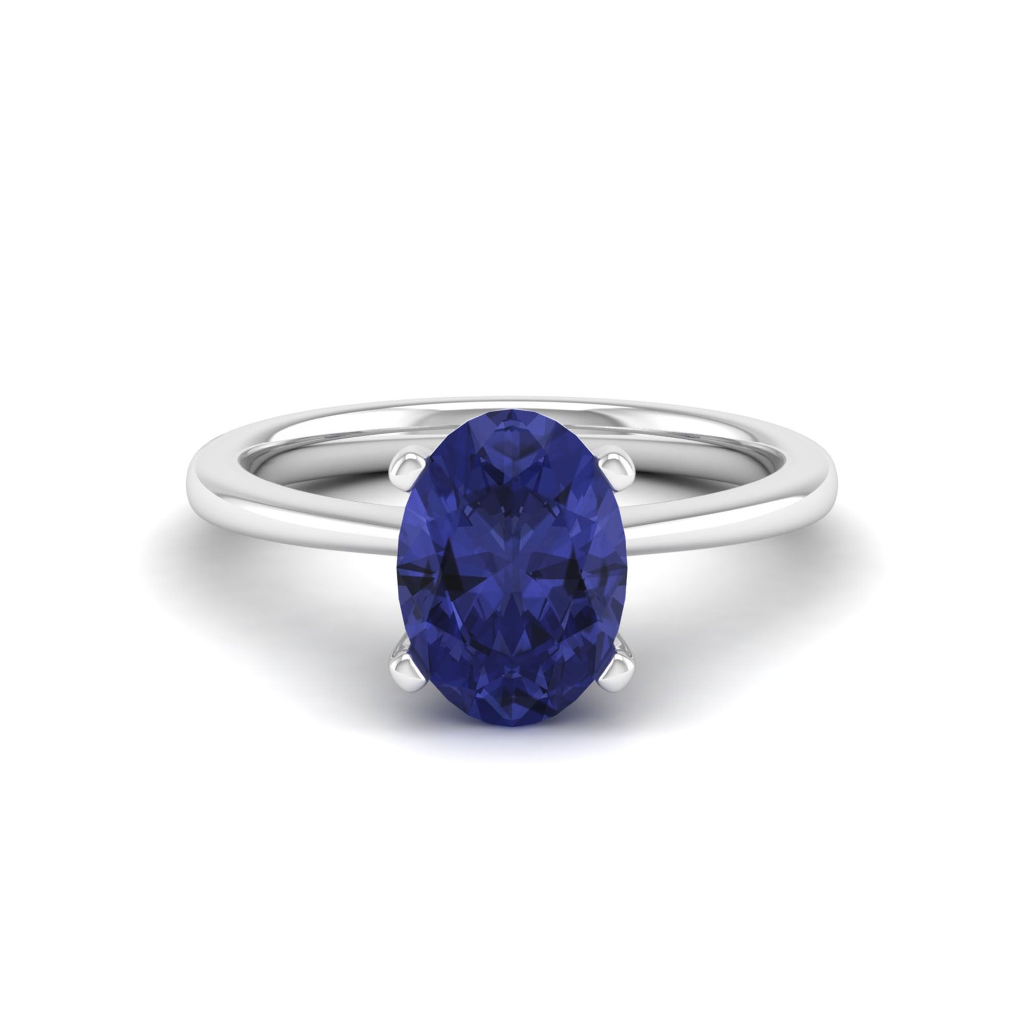 Celestar Classic Oval Tanzanite Solitaire Ring 2.50 Carat