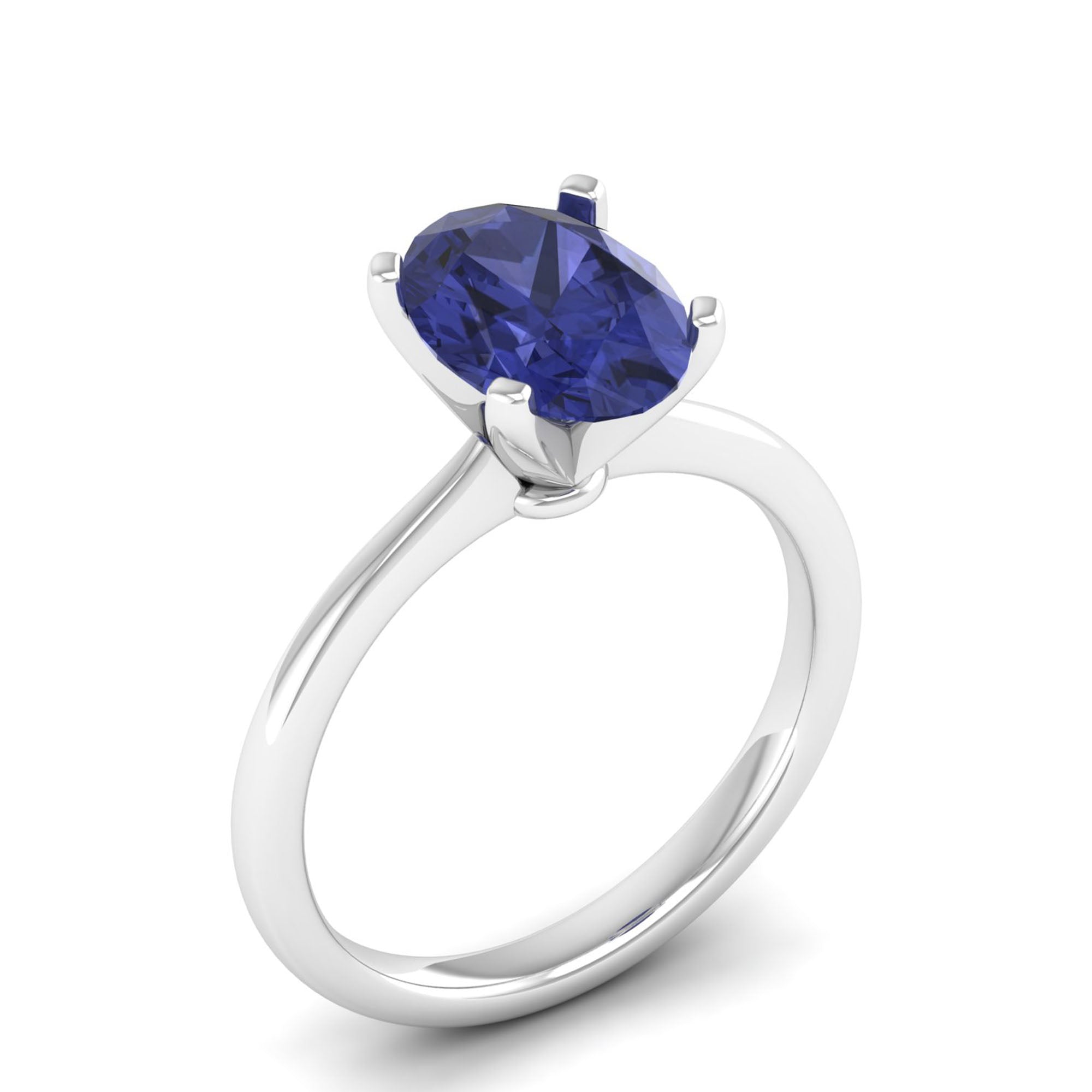Celestar Classic Oval Tanzanite Solitaire Ring 2.50 Carat