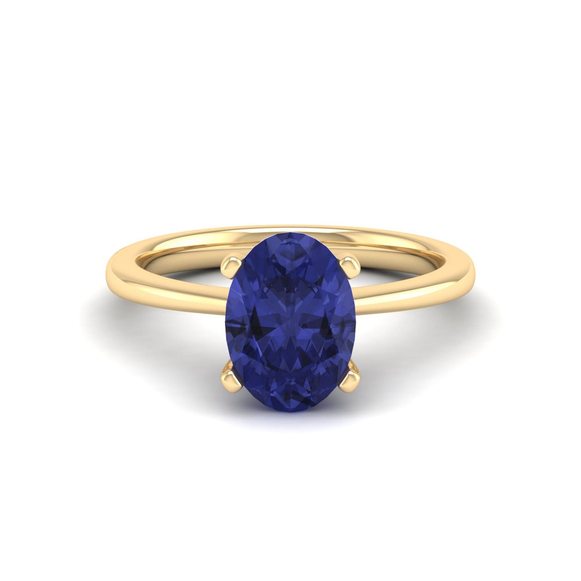 Celestar Classic Oval Tanzanite Solitaire Ring 2.50 Carat