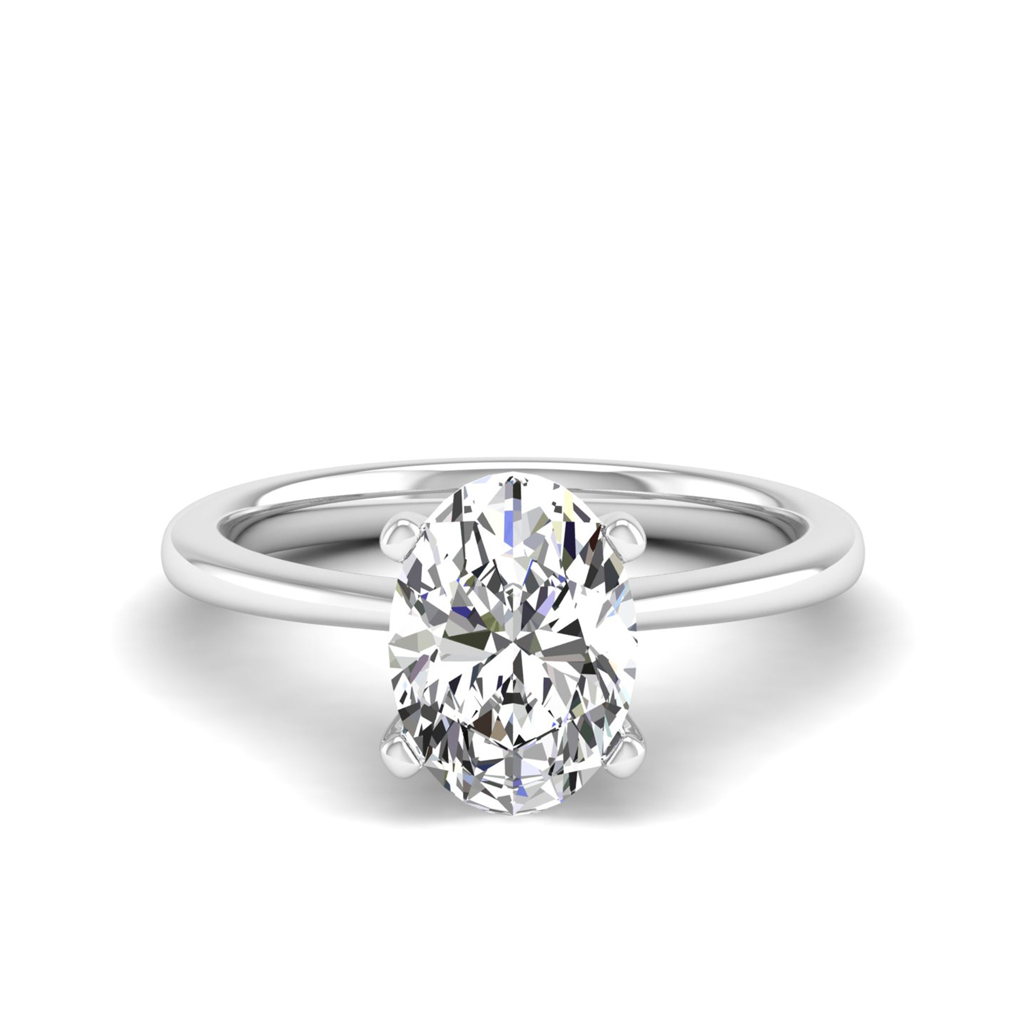 Celestar Classic Oval Solitaire Ring 2.50 Carat