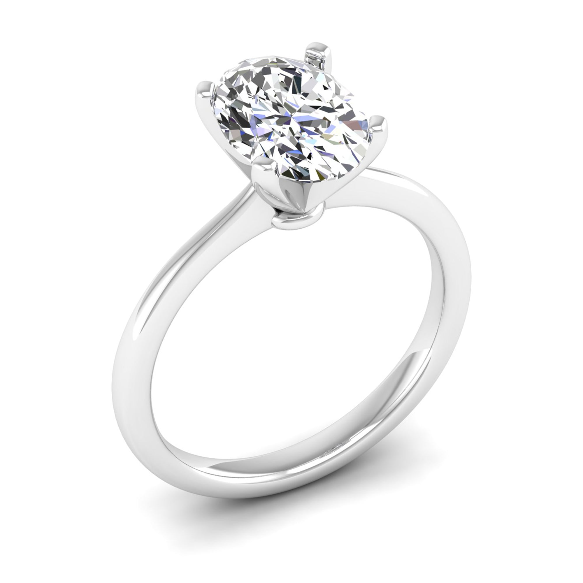 Celestar Classic Oval Solitaire Ring 2.50 Carat