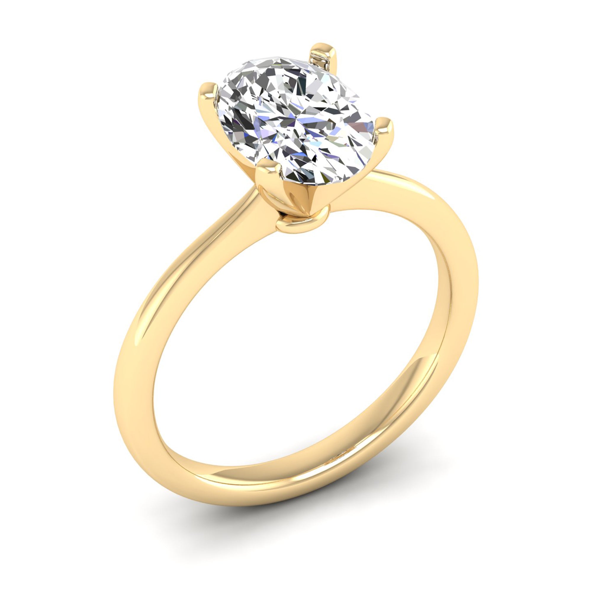 Celestar Classic Oval Solitaire Ring 2.50 Carat