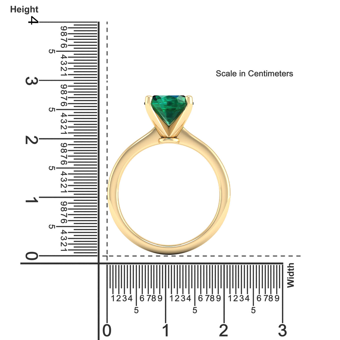 Celestar Classic Oval Emerald Solitaire Ring – 3.0 Carat