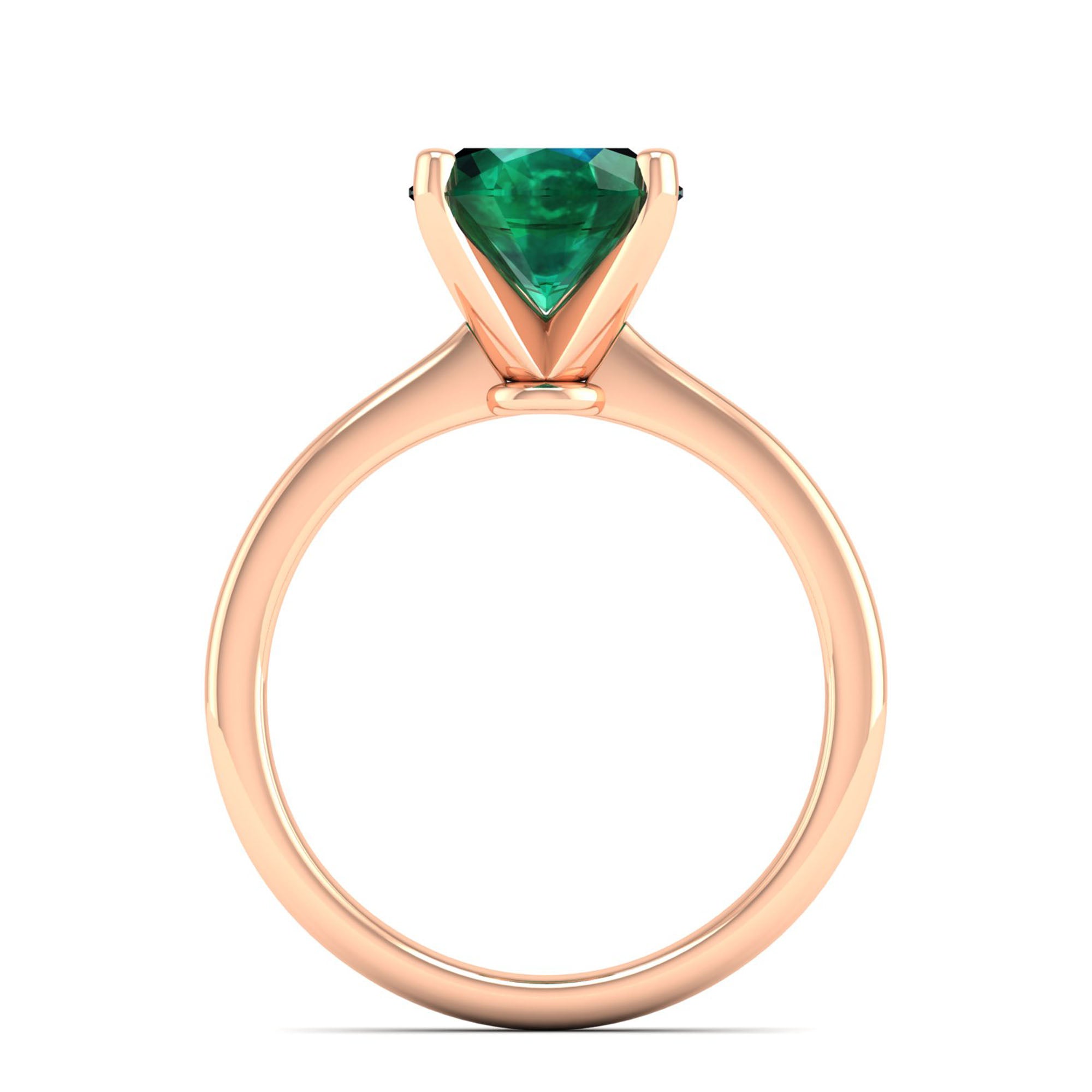 Celestar Classic Oval Emerald Solitaire Ring – 3.0 Carat
