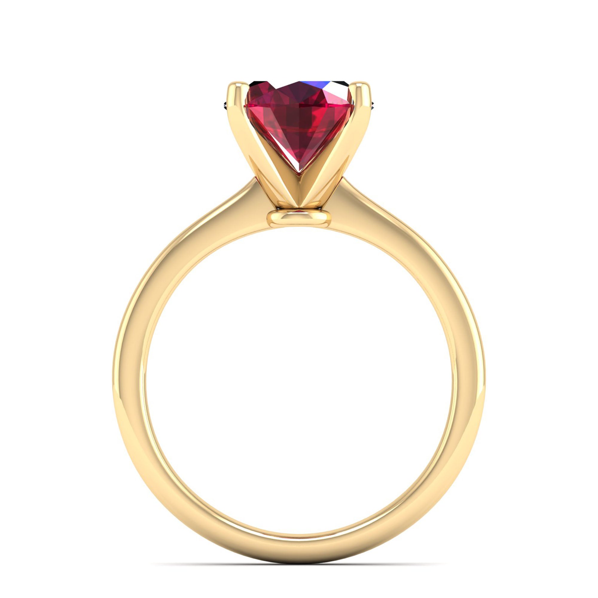 Celestar Classic Oval Ruby Solitaire Ring – 3.0 Carat