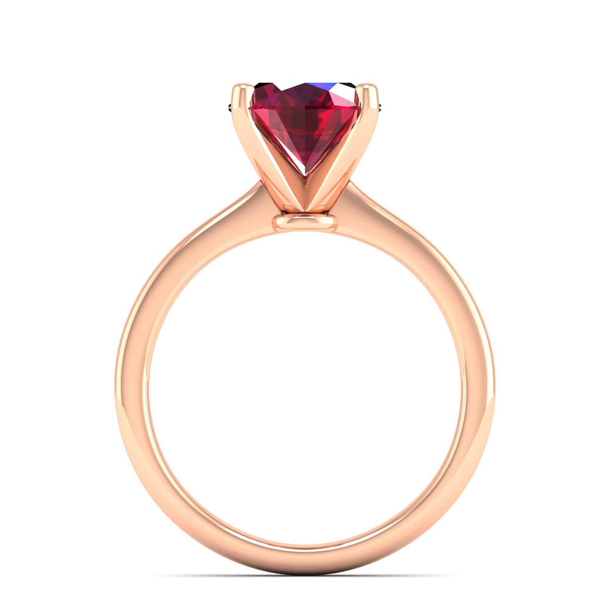Celestar Classic Oval Ruby Solitaire Ring – 3.0 Carat