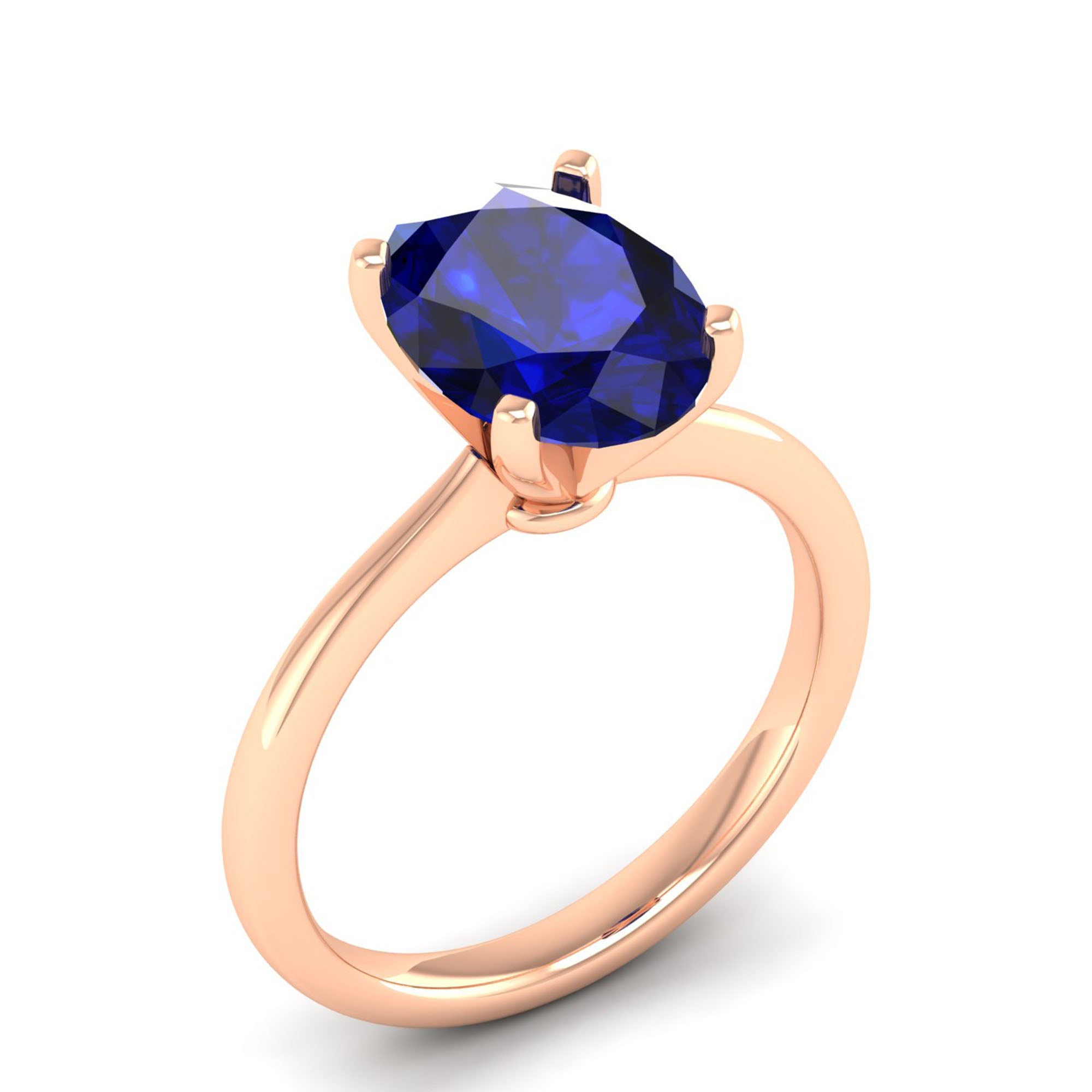Celestar Classic Oval Sapphire Solitaire Ring – 3.0 Carat