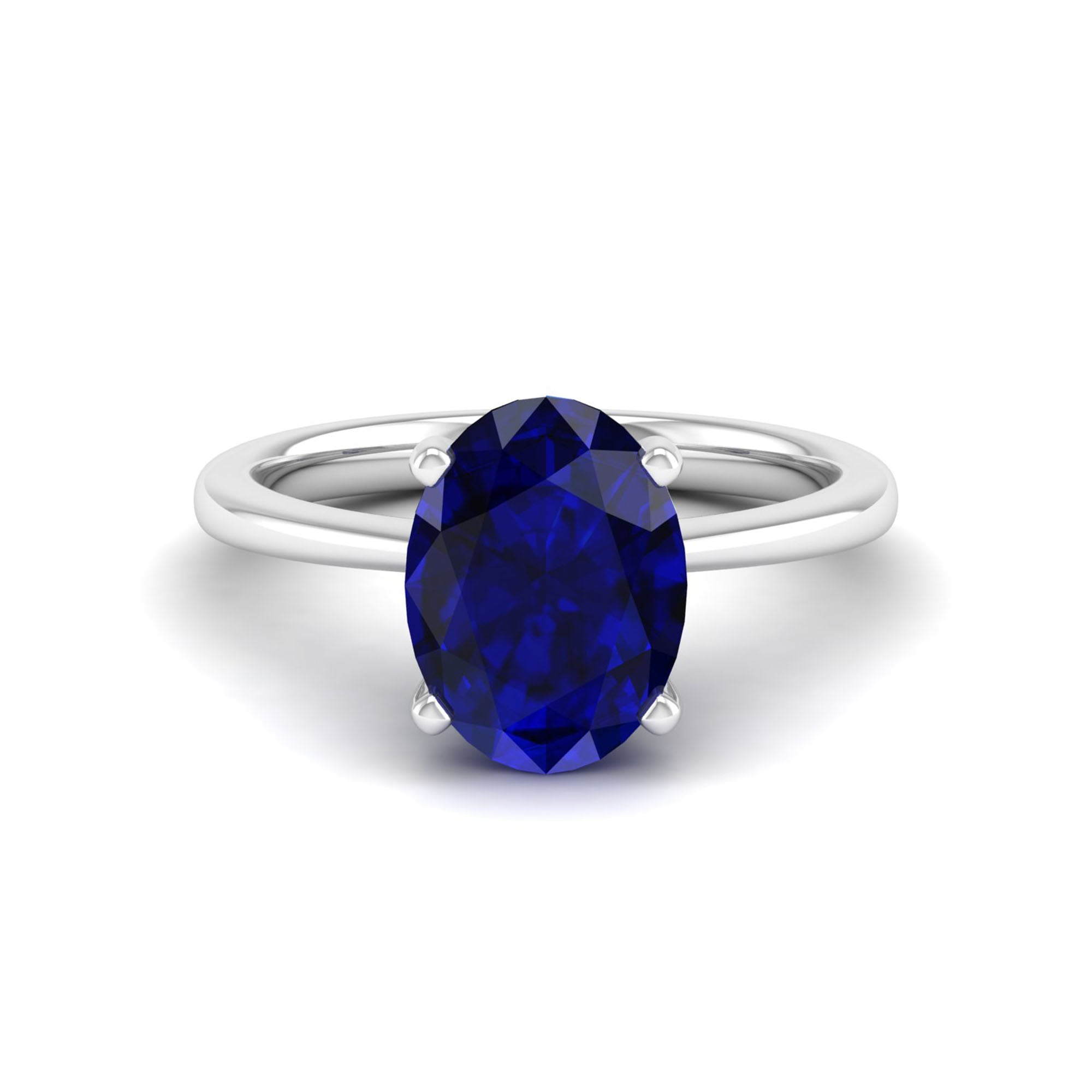 Celestar Classic Oval Sapphire Solitaire Ring – 3.0 Carat