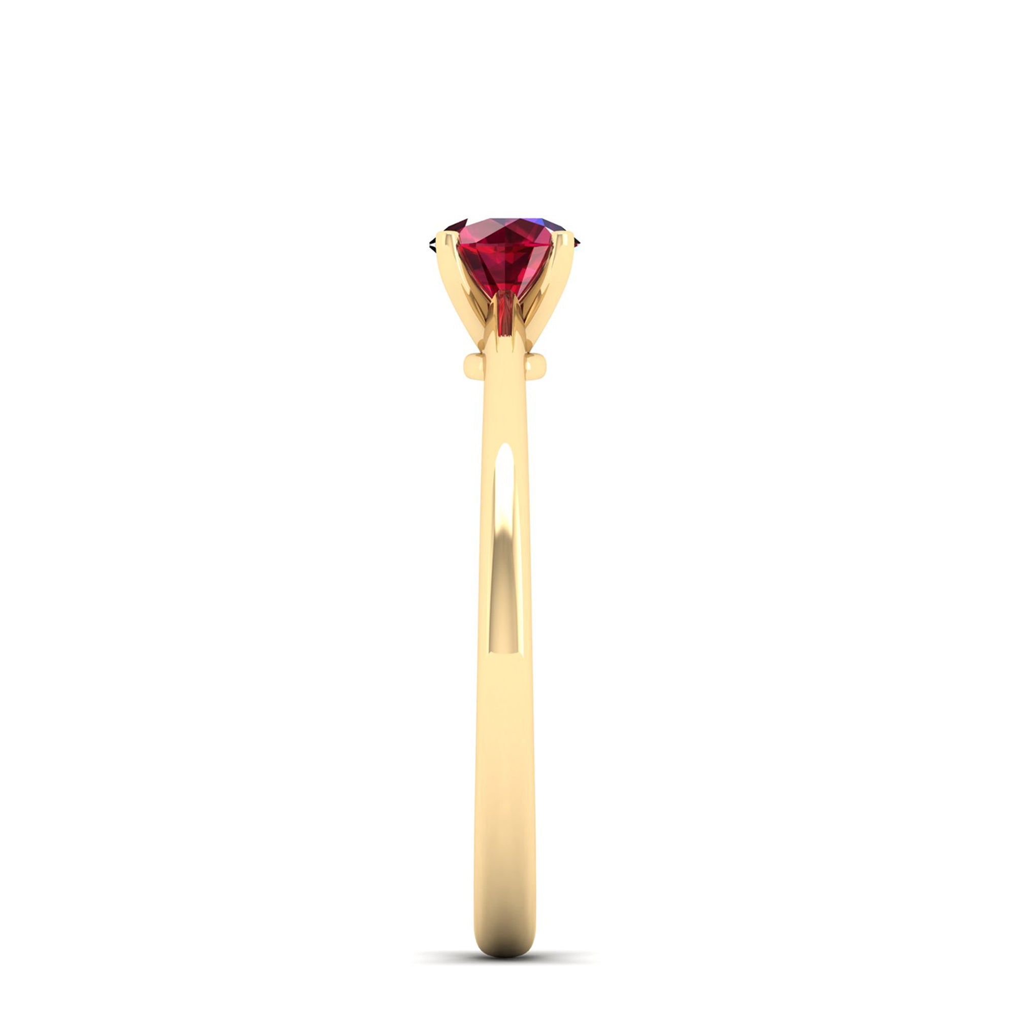 Celestar Classic Round Ruby Solitaire Ring 0.50 Carat