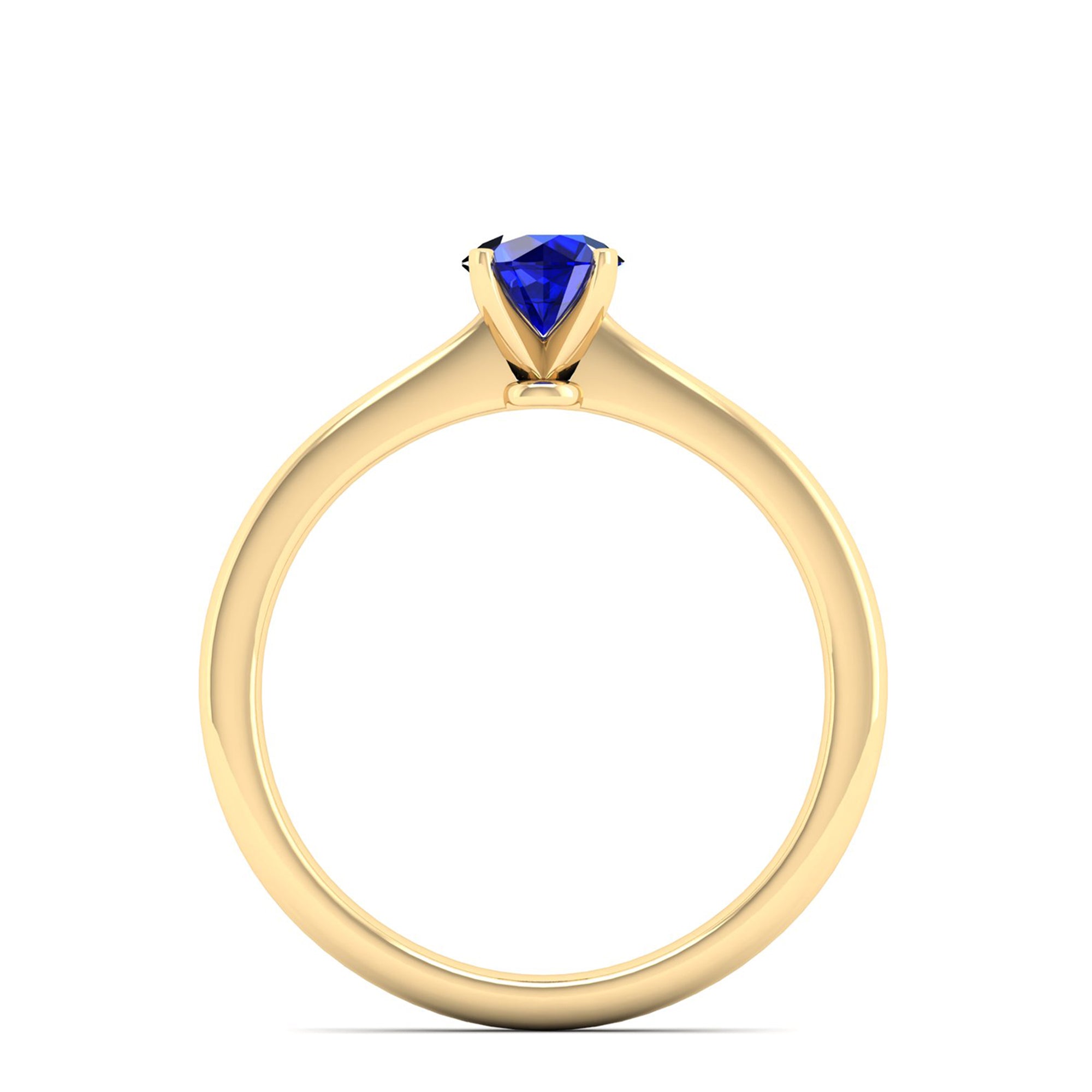Celestar Classic Round Sapphire Solitaire Ring 0.50 Carat
