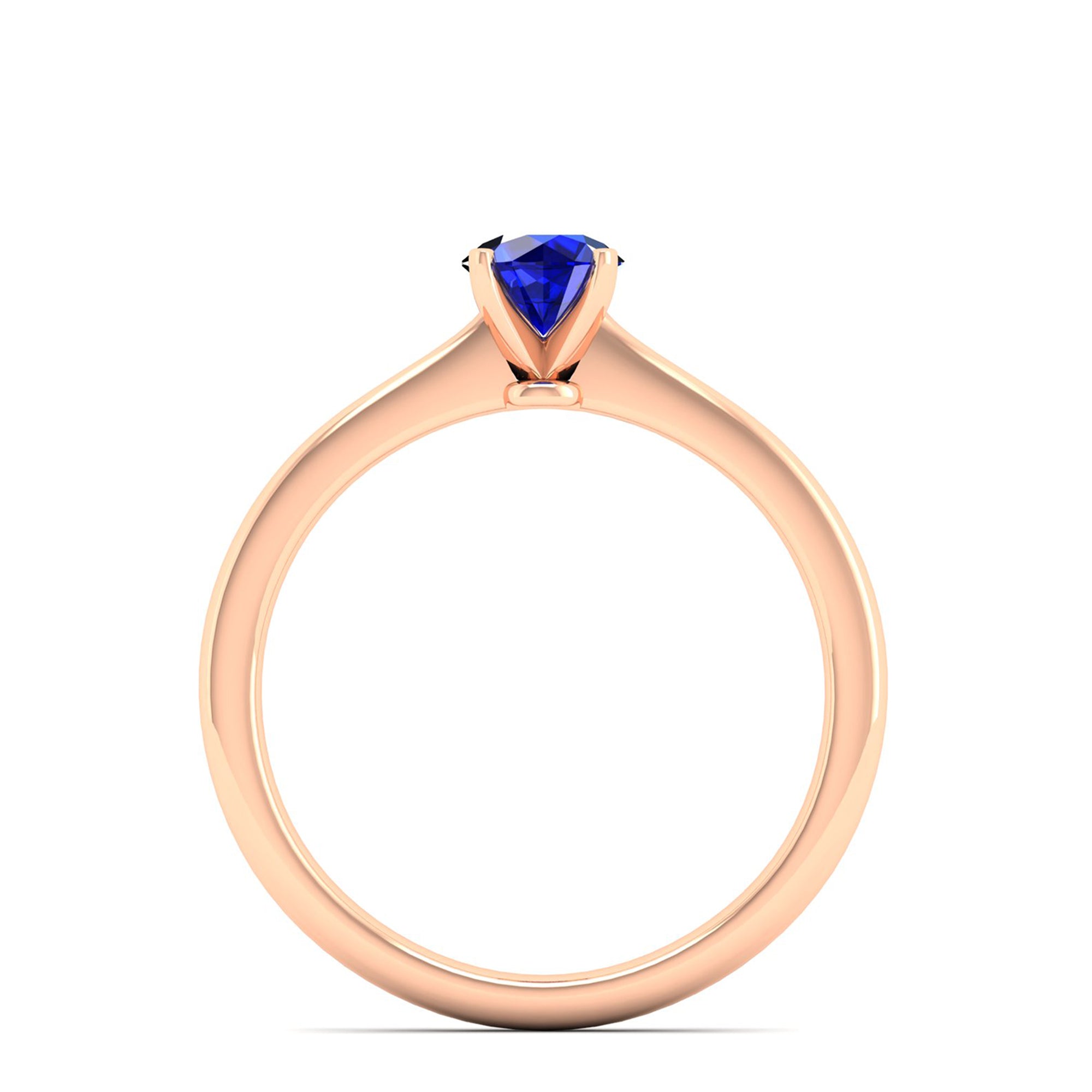 Celestar Classic Round Sapphire Solitaire Ring 0.50 Carat