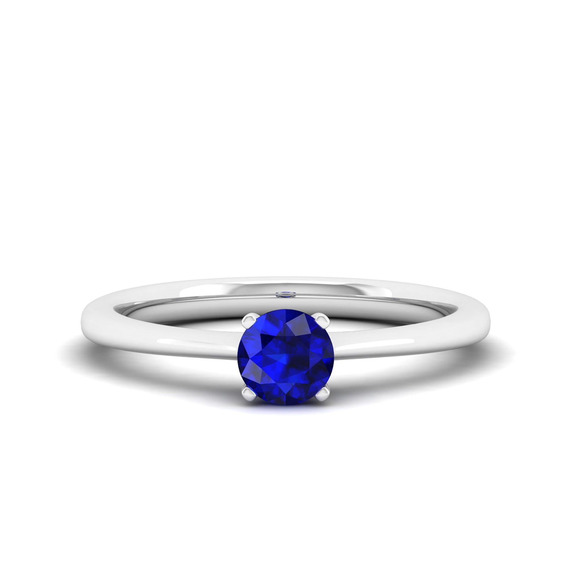 Celestar Classic Round Sapphire Solitaire Ring 0.50 Carat