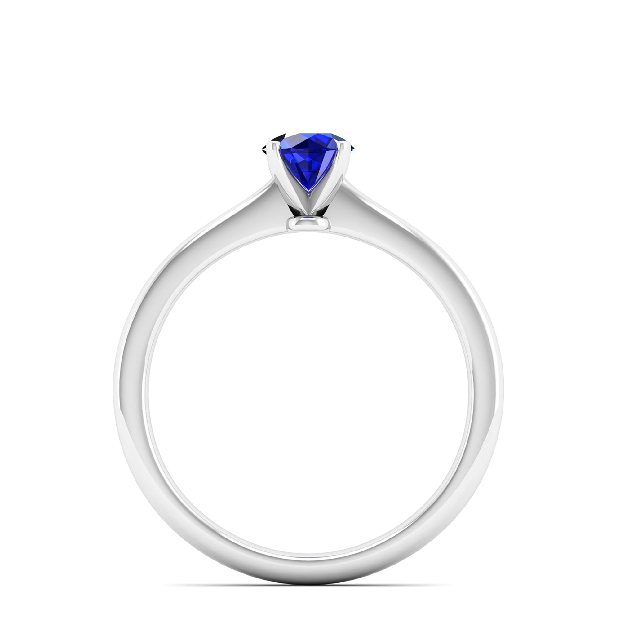 Celestar Classic Round Sapphire Solitaire Ring 0.50 Carat