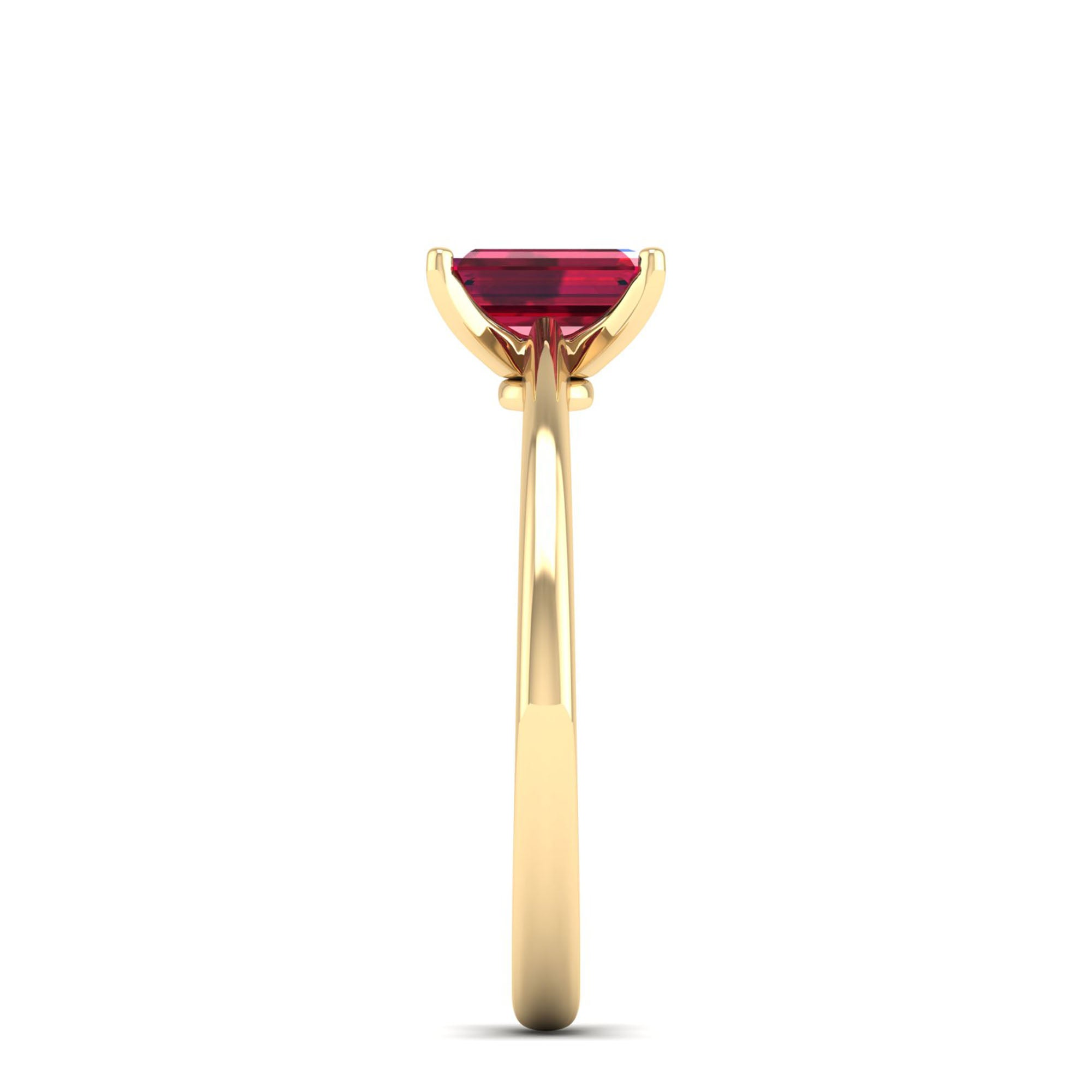 Celestar Emerald-Cut Ruby Solitaire Ring 1.00 Carat