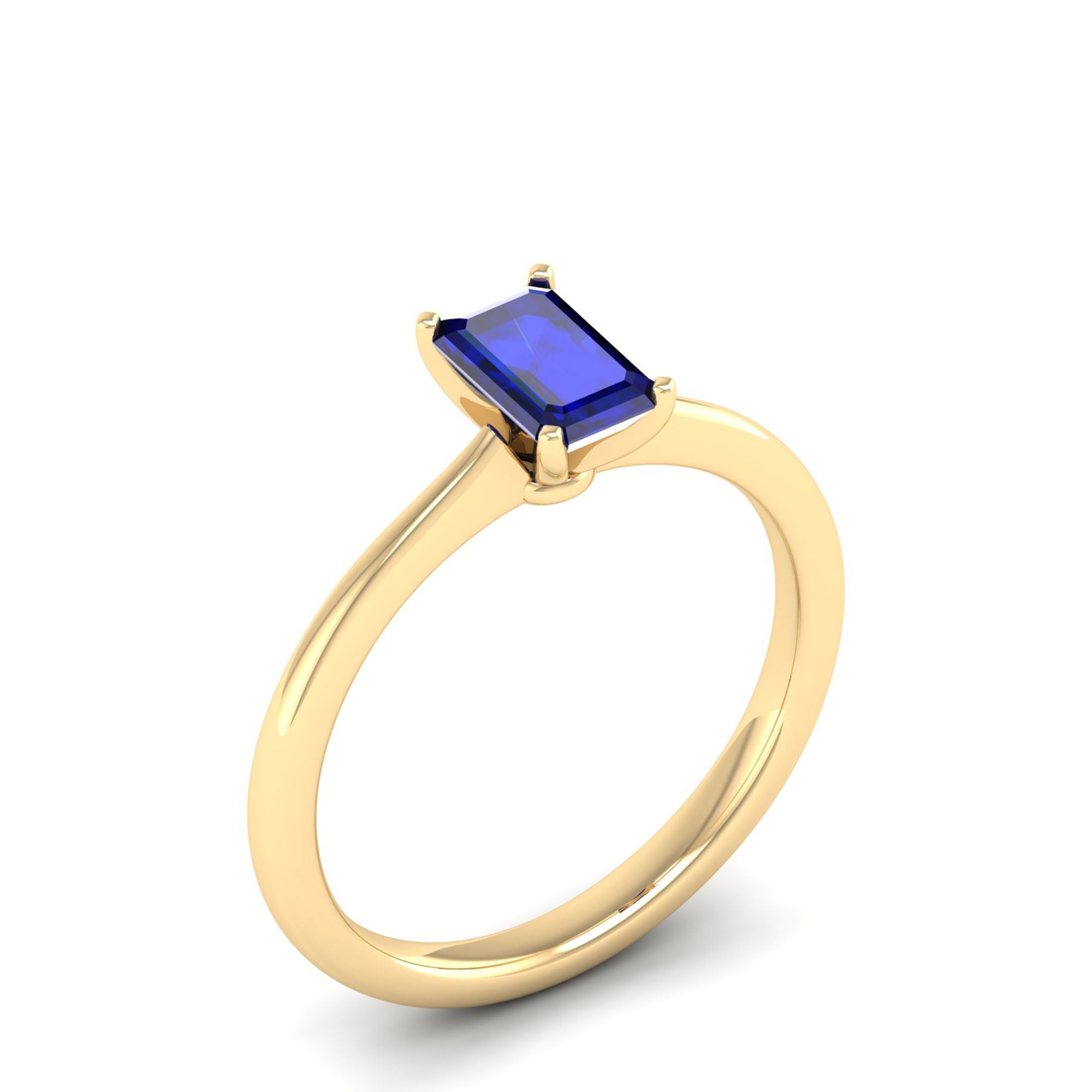 Celestar Emerald-Cut Sapphire Solitaire Ring 1.00 Carat