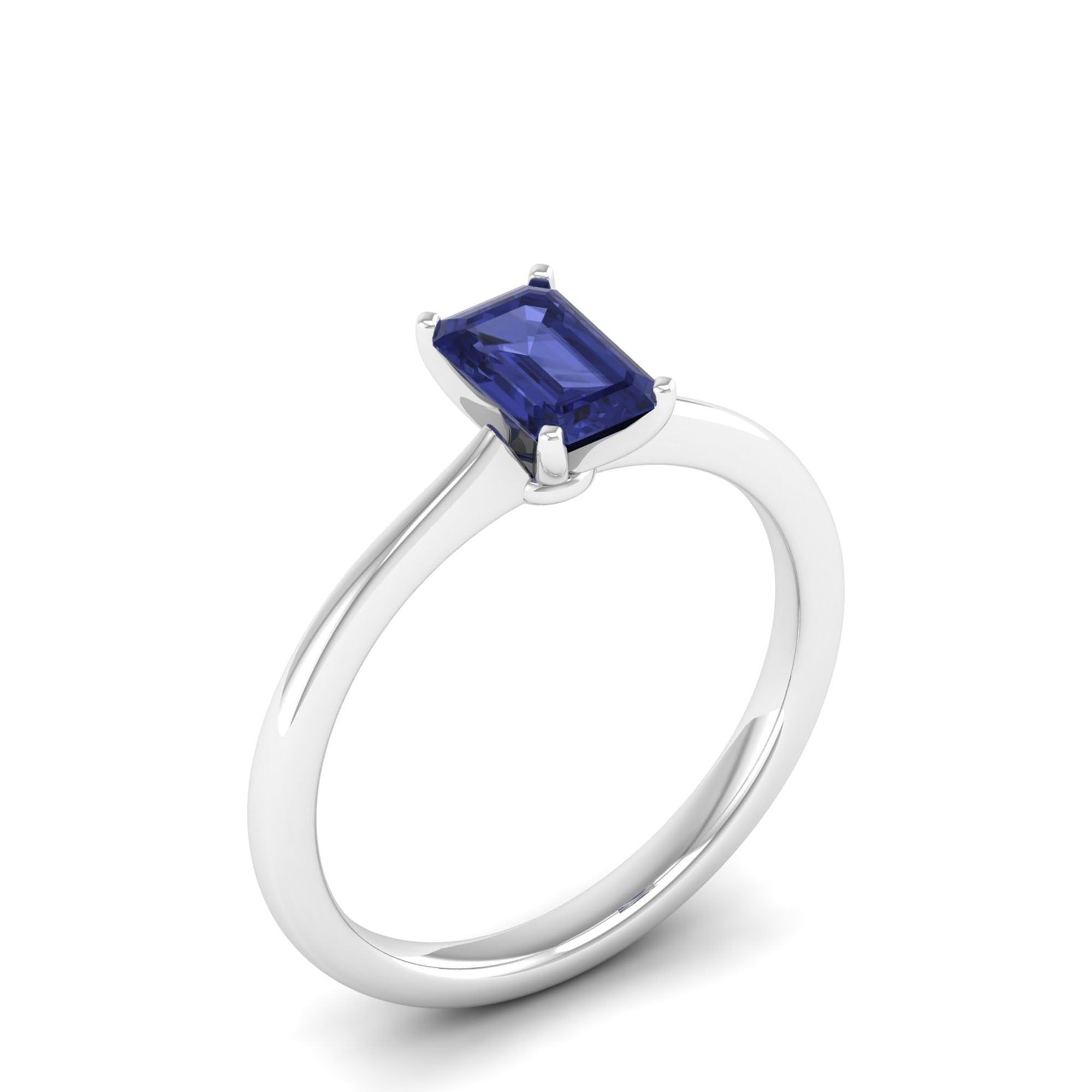 Celestar Emerald-Cut Tanzanite Solitaire Ring 1.00 Carat