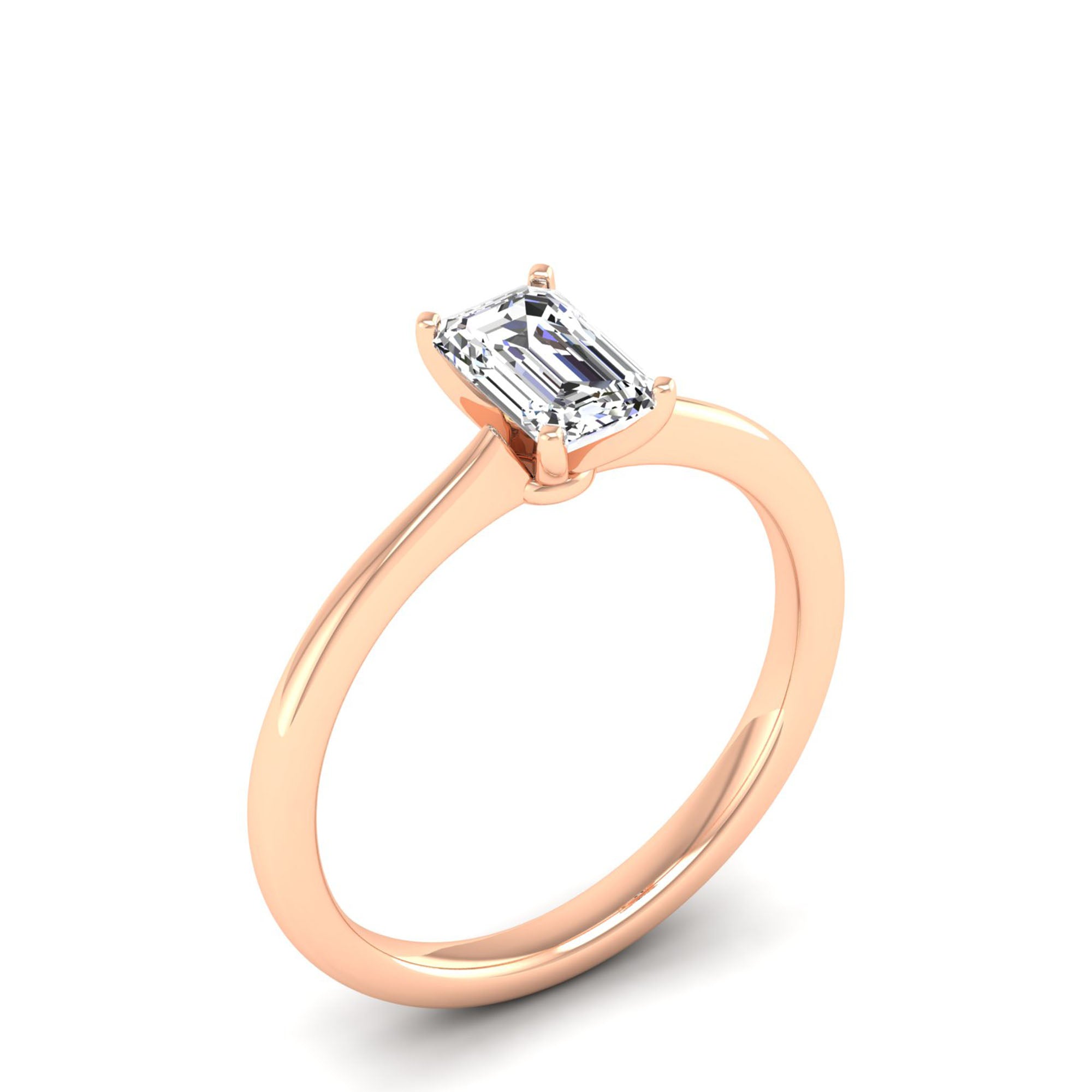 Celestar Emerald-Cut Diamond Solitaire Ring 1.00 Carat