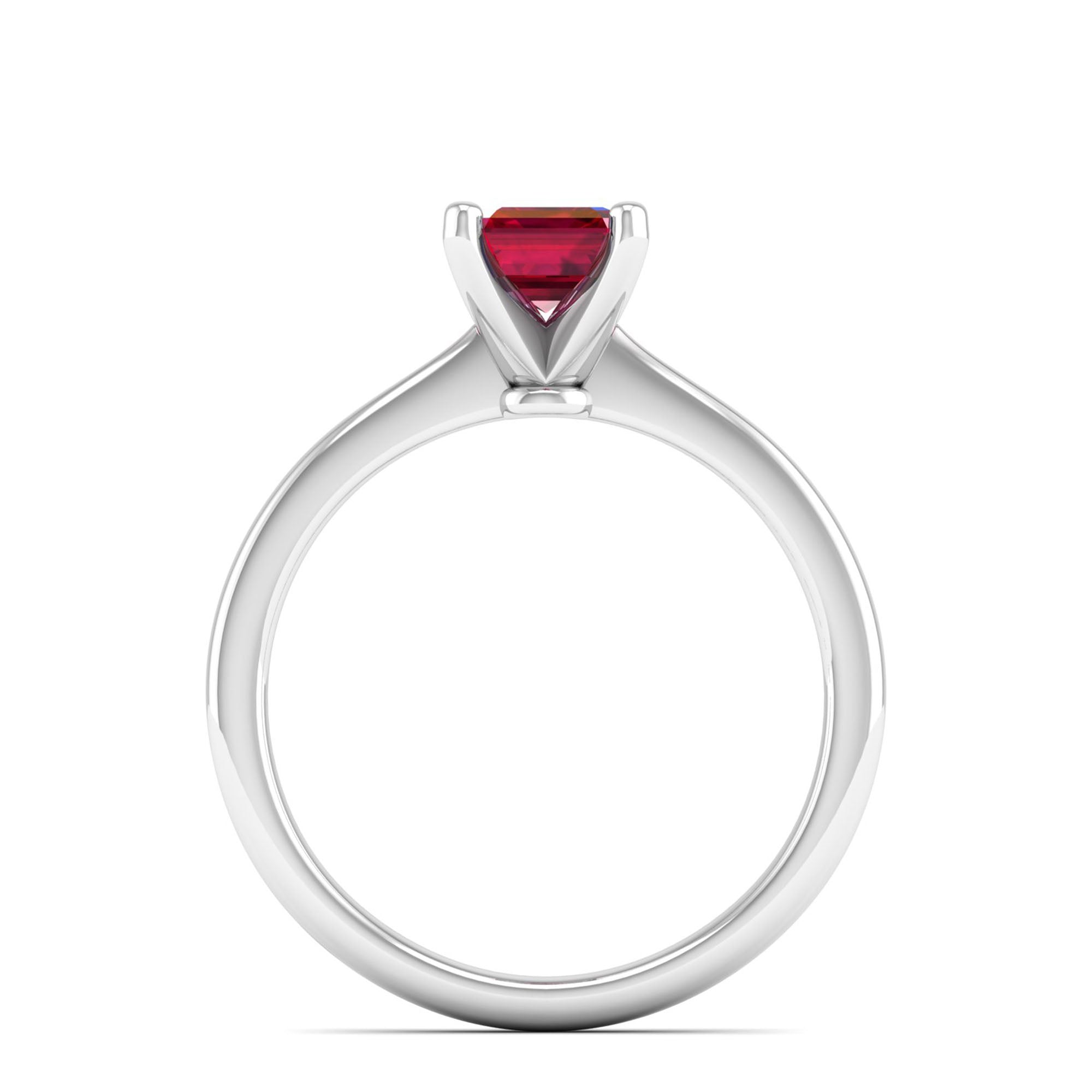 Celestar Emerald-Cut Ruby Solitaire Ring 1.50 Carat