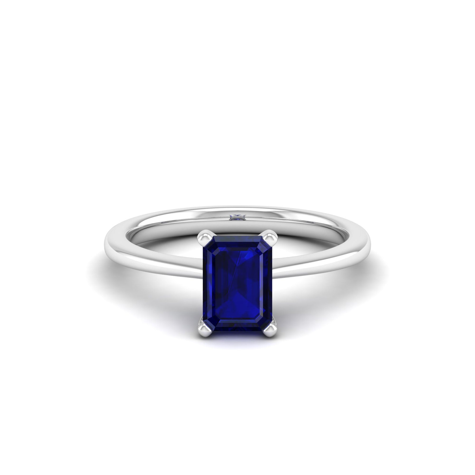 Celestar Emerald-Cut Sapphire Solitaire Ring 1.50 Carat