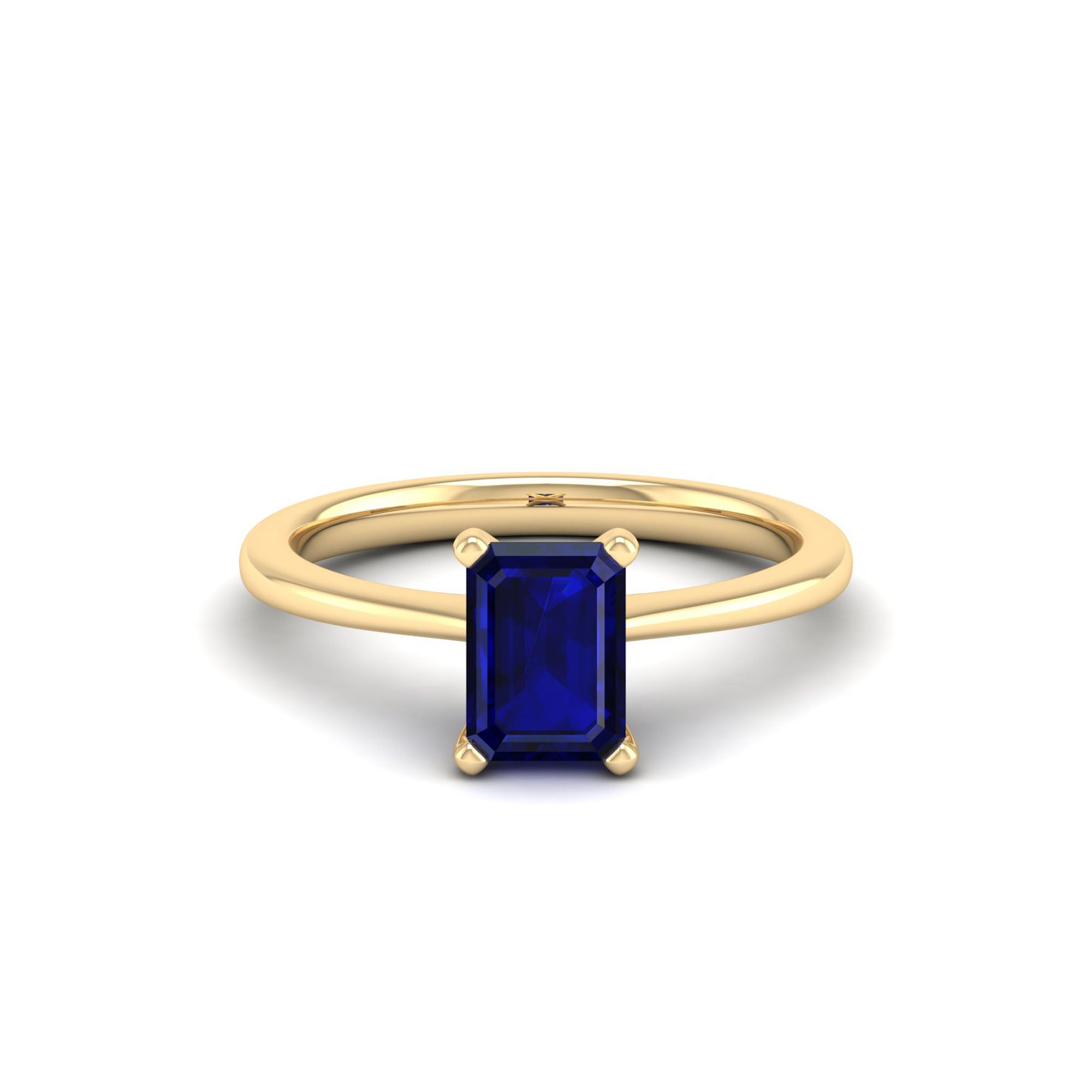 Celestar Emerald-Cut Sapphire Solitaire Ring 1.50 Carat