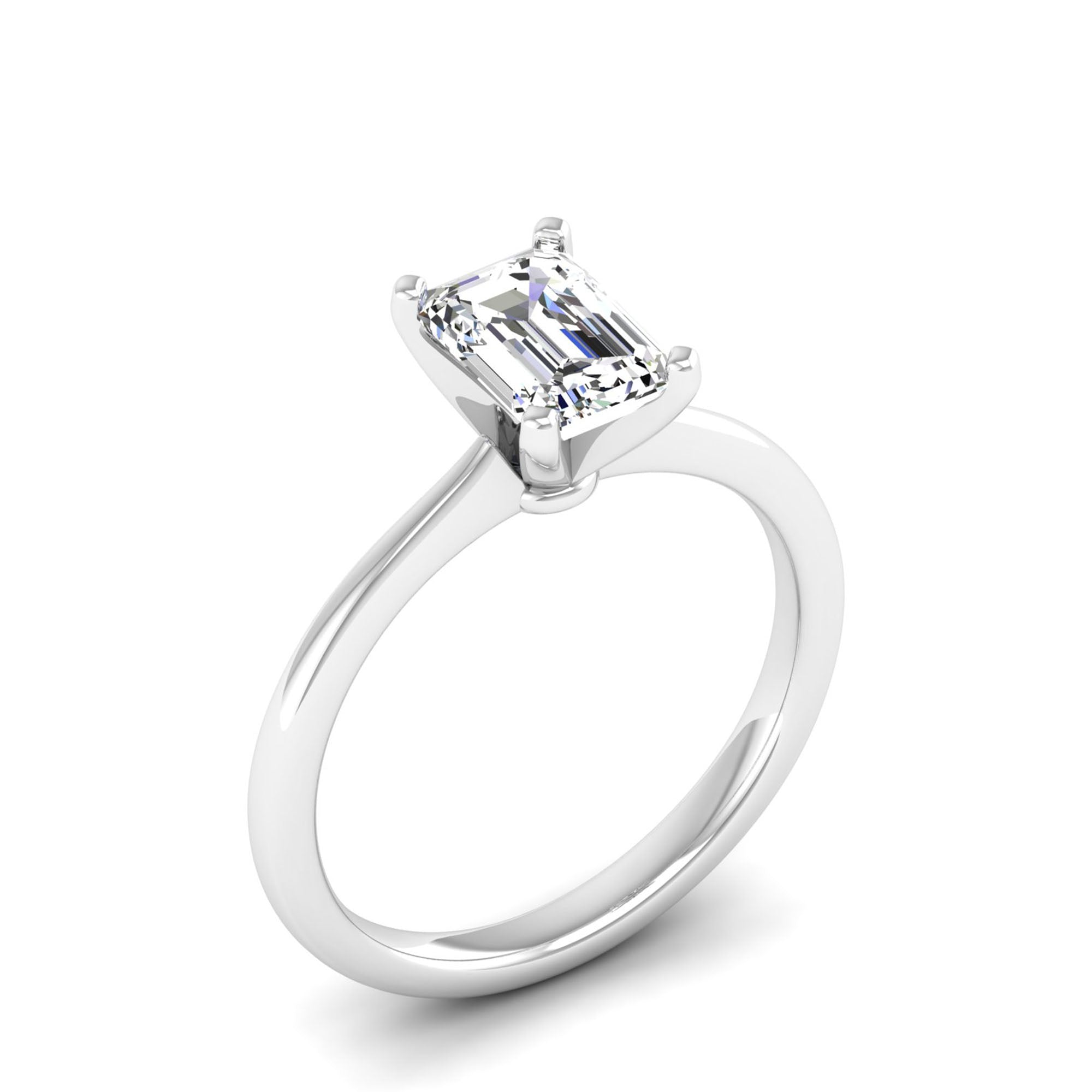 Celestar Emerald-Cut Diamond Solitaire Ring 1.50 Carat